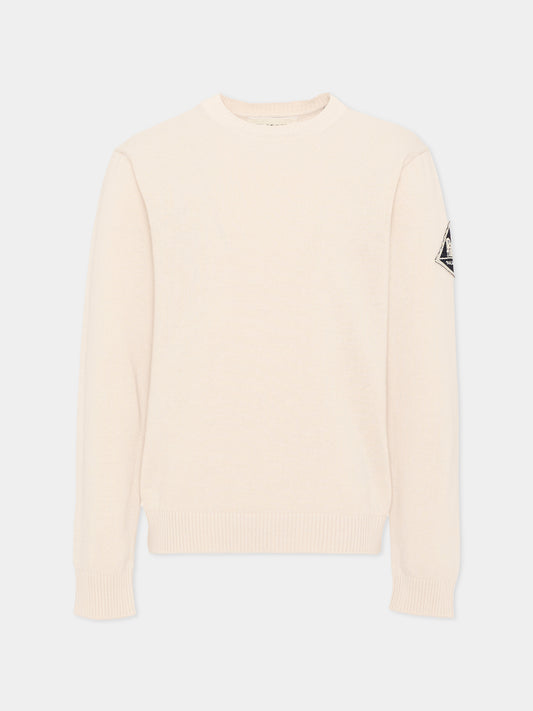 Maglione beige per bambino con patch,Roy Roger's Kids,RG109 0 421