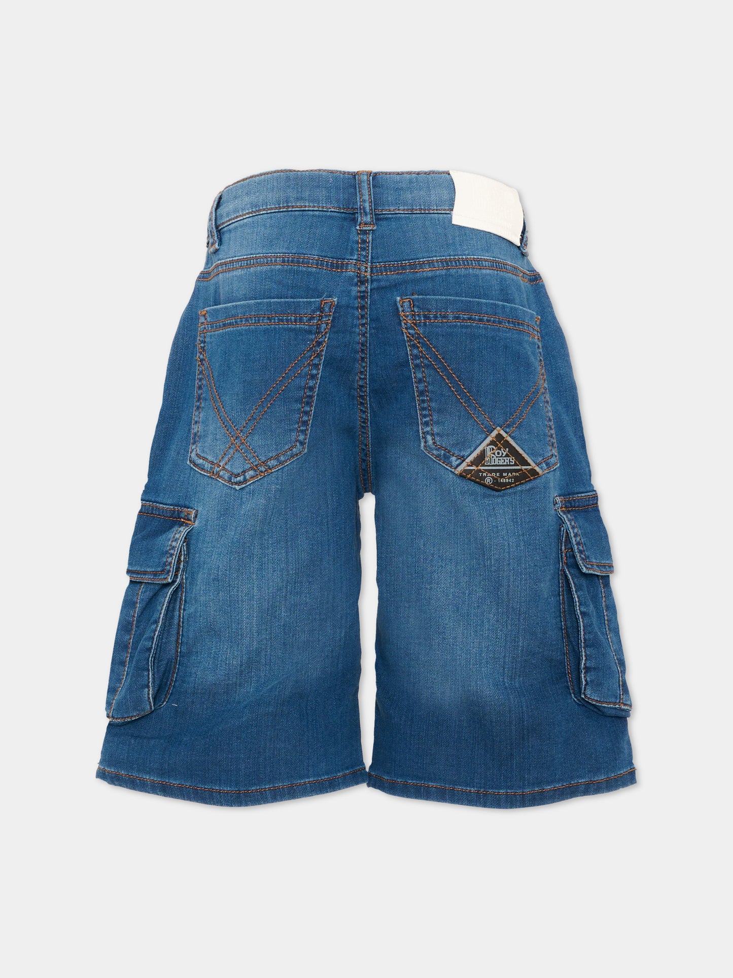 Shorts denim per bambino cargo,Roy Roger's Kids,RG142 0 7023
