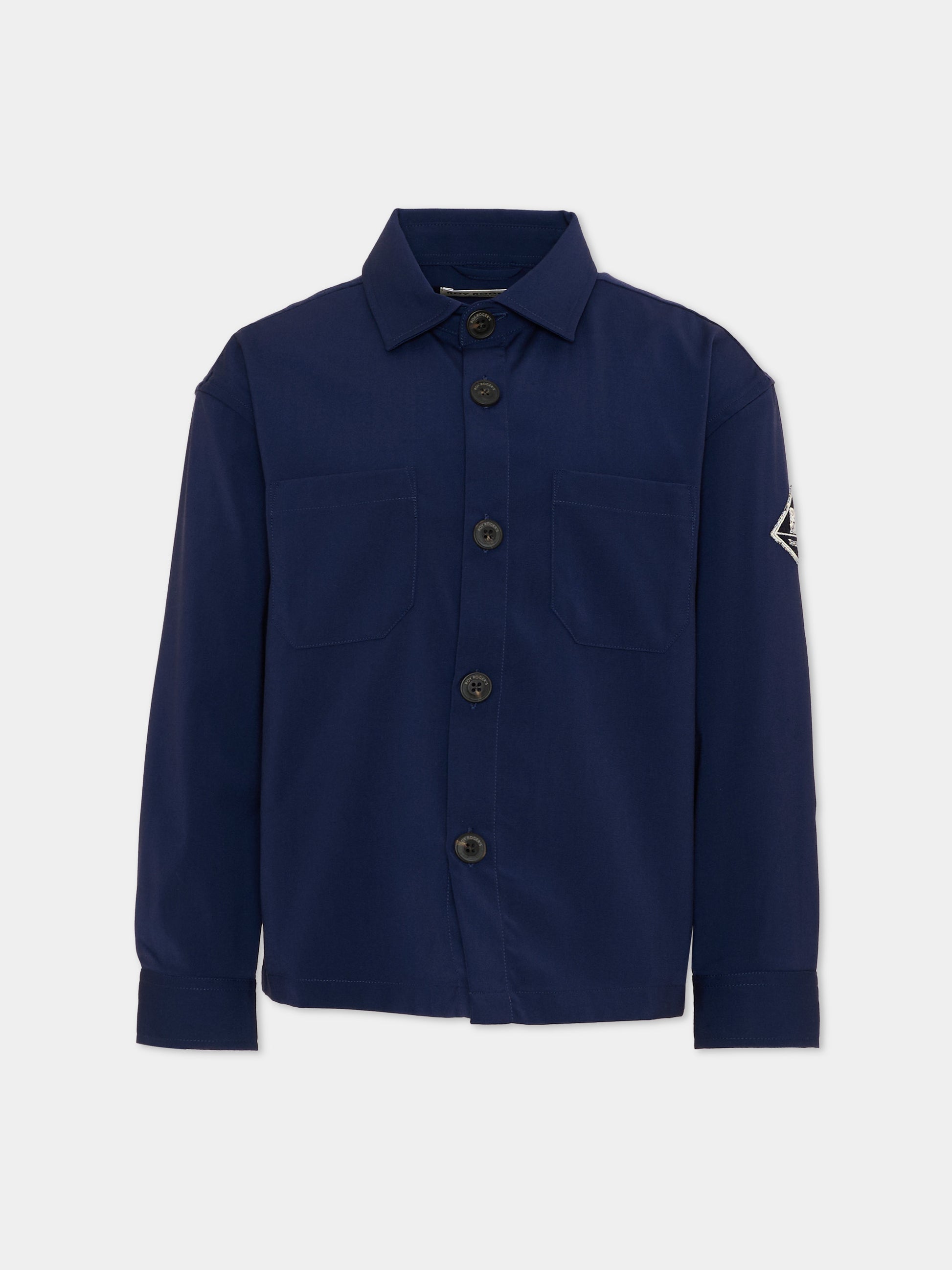 Camicia a manica lunga blu per bambino,Roy Roger's Kids,RG203 0 3854