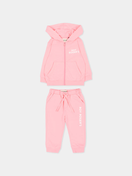 Completo sportivo lungo rosa per neonata,Roy Roger's Kids,RG185 0 2362