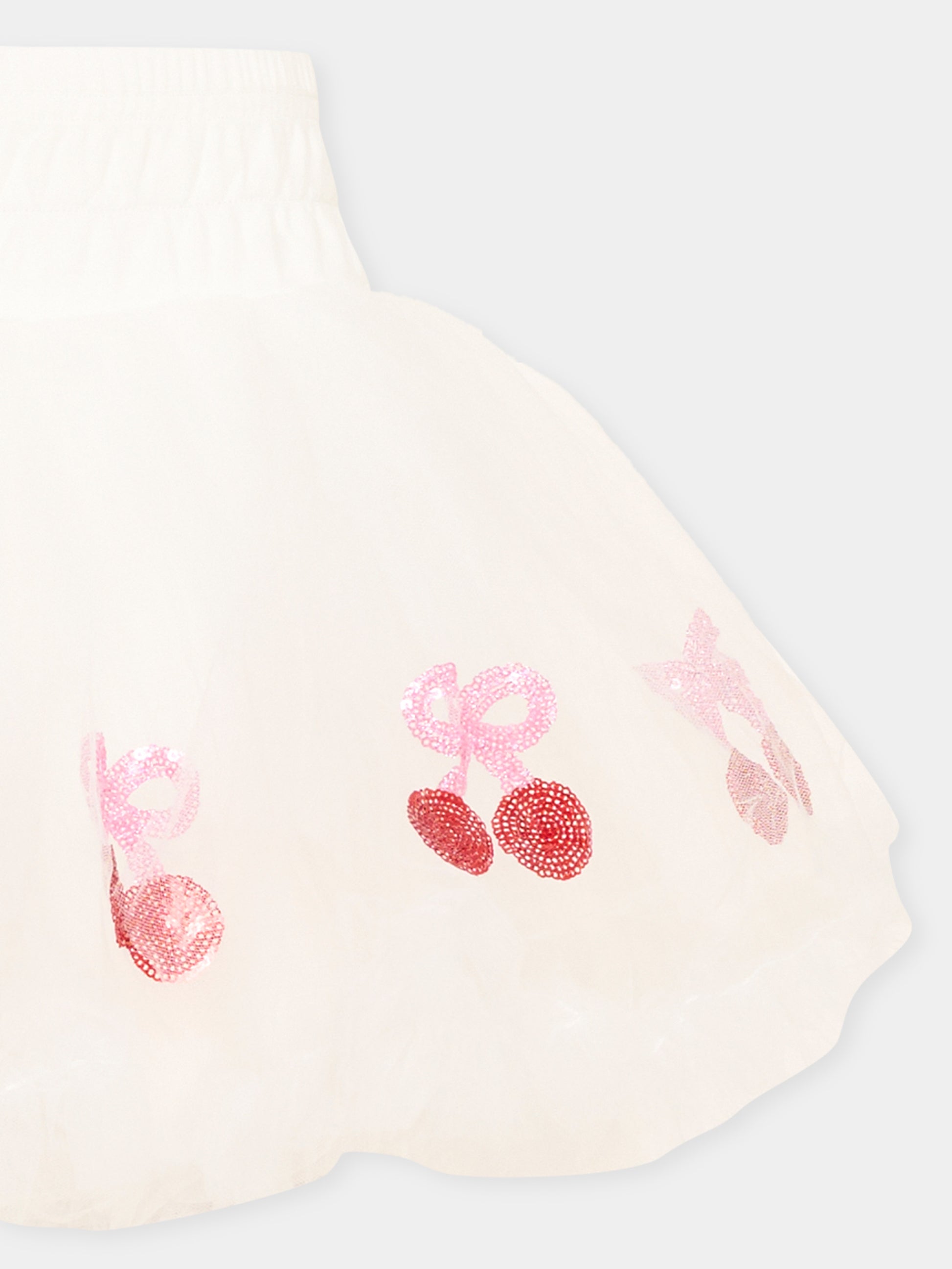 Gonna rosa per bambina con ciliegie,Poco Blush,SS26270