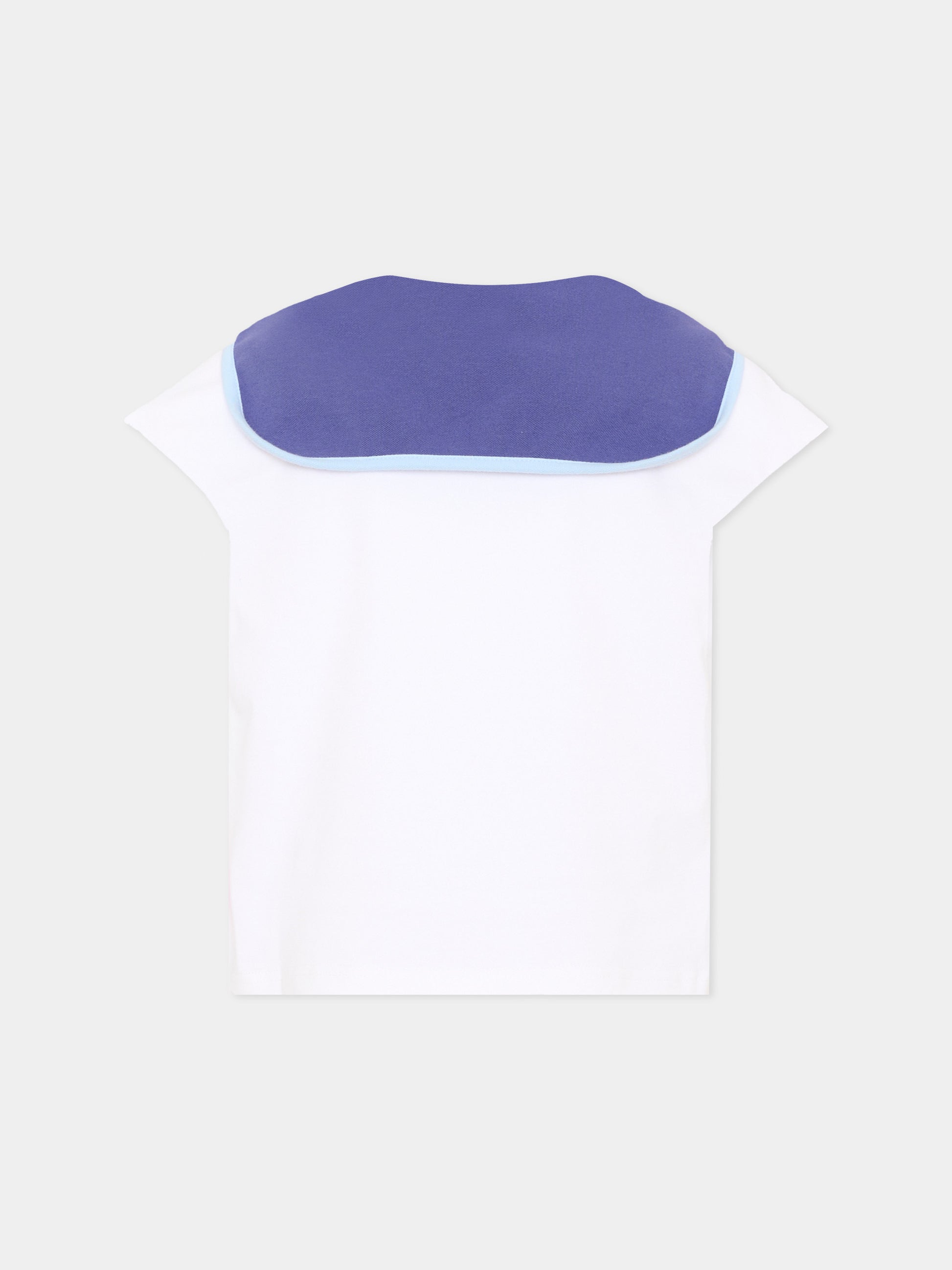 T-shirt a manica corta bianca per bambina stampa cuore,Poco Blush,SS26239