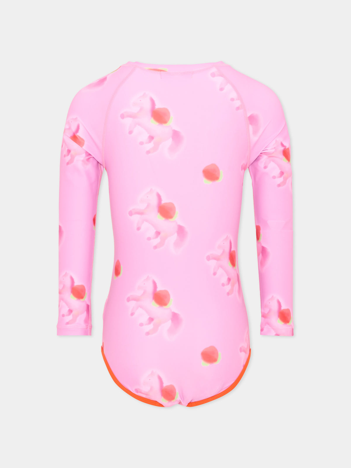 Costume intero rosa per bambina con pony,Poco Blush,SS264105