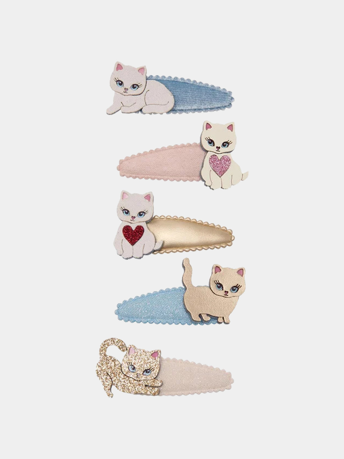 Set fermagli multicolor per bambina con gatti,Mimi & Lula,192048 47