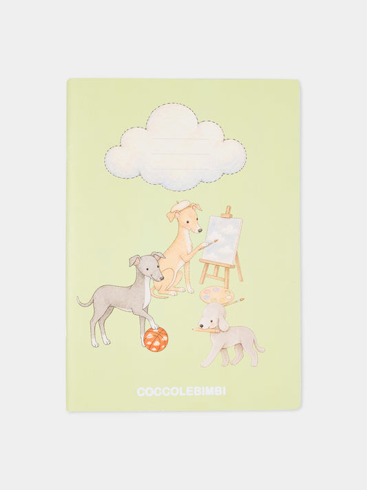 Quaderno verde per bambini con cani,Kartos,CB01055303Q