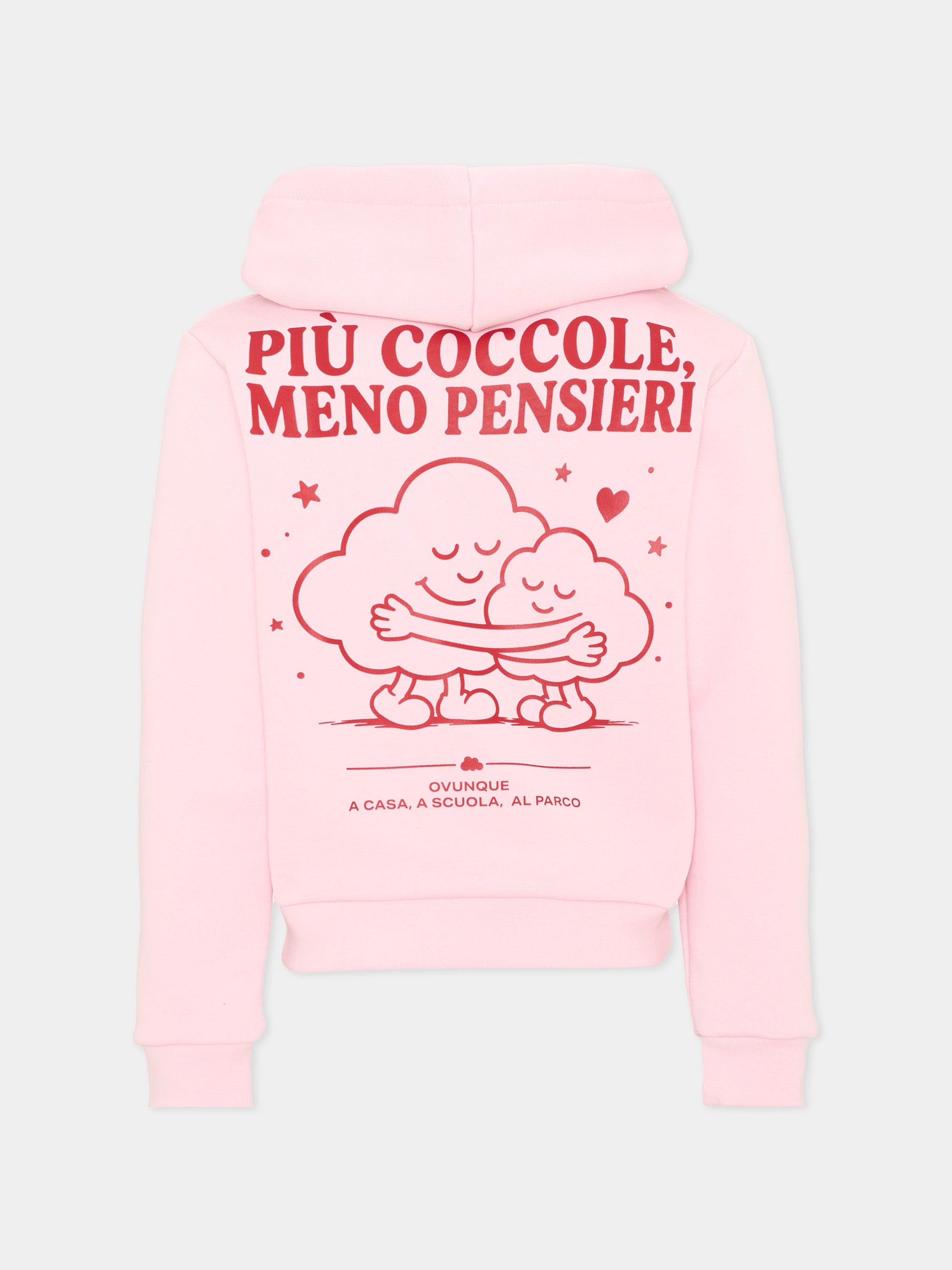 Felpa con cappuccio rosa per bambina,Pescheria Mon Amour X Coccolebimbi,PMAK HD003 PNK