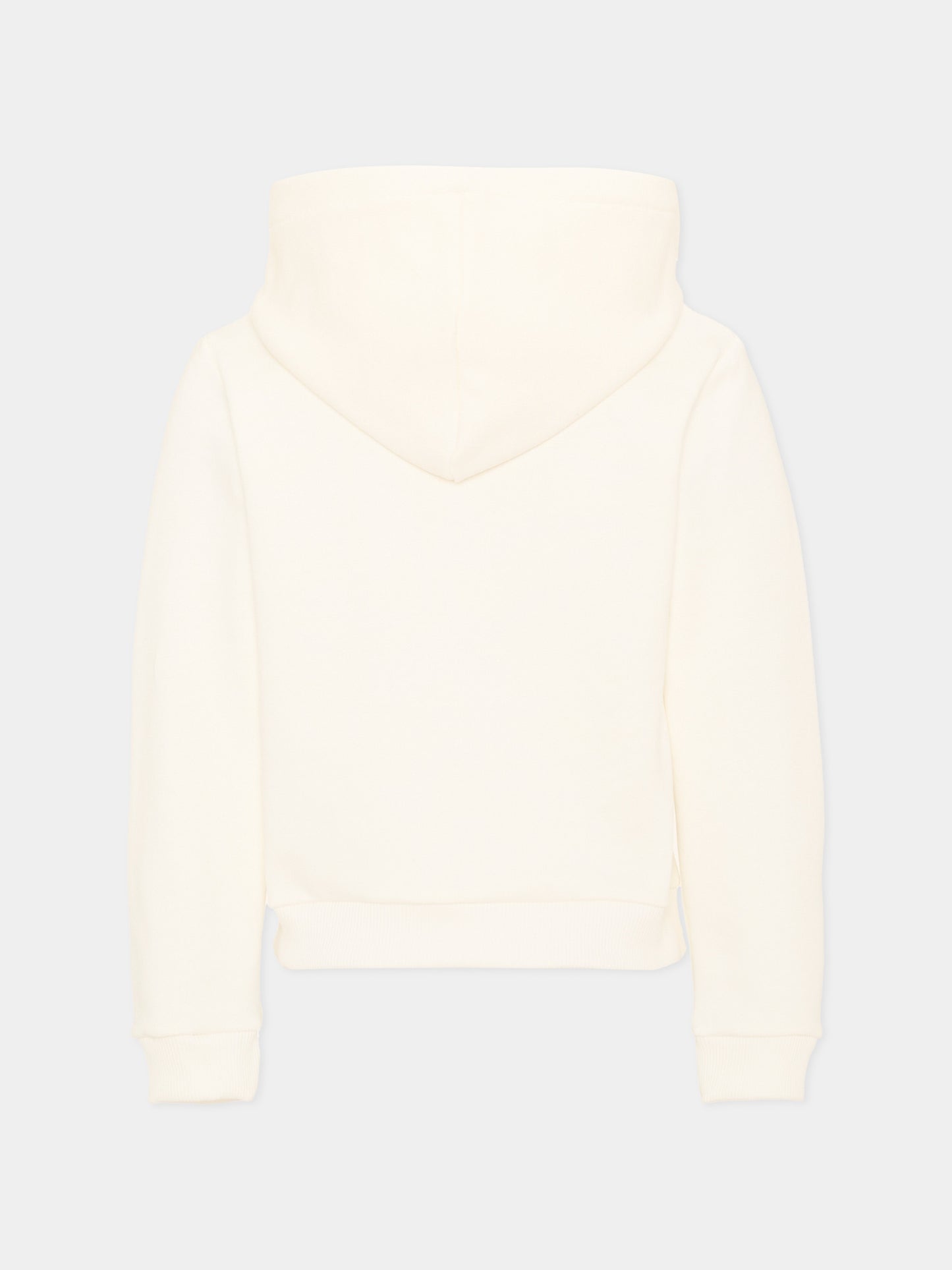 Felpa con cappuccio avorio con stampa,Pescheria Mon Amour X Coccolebimbi,PMAK HD014 CRM