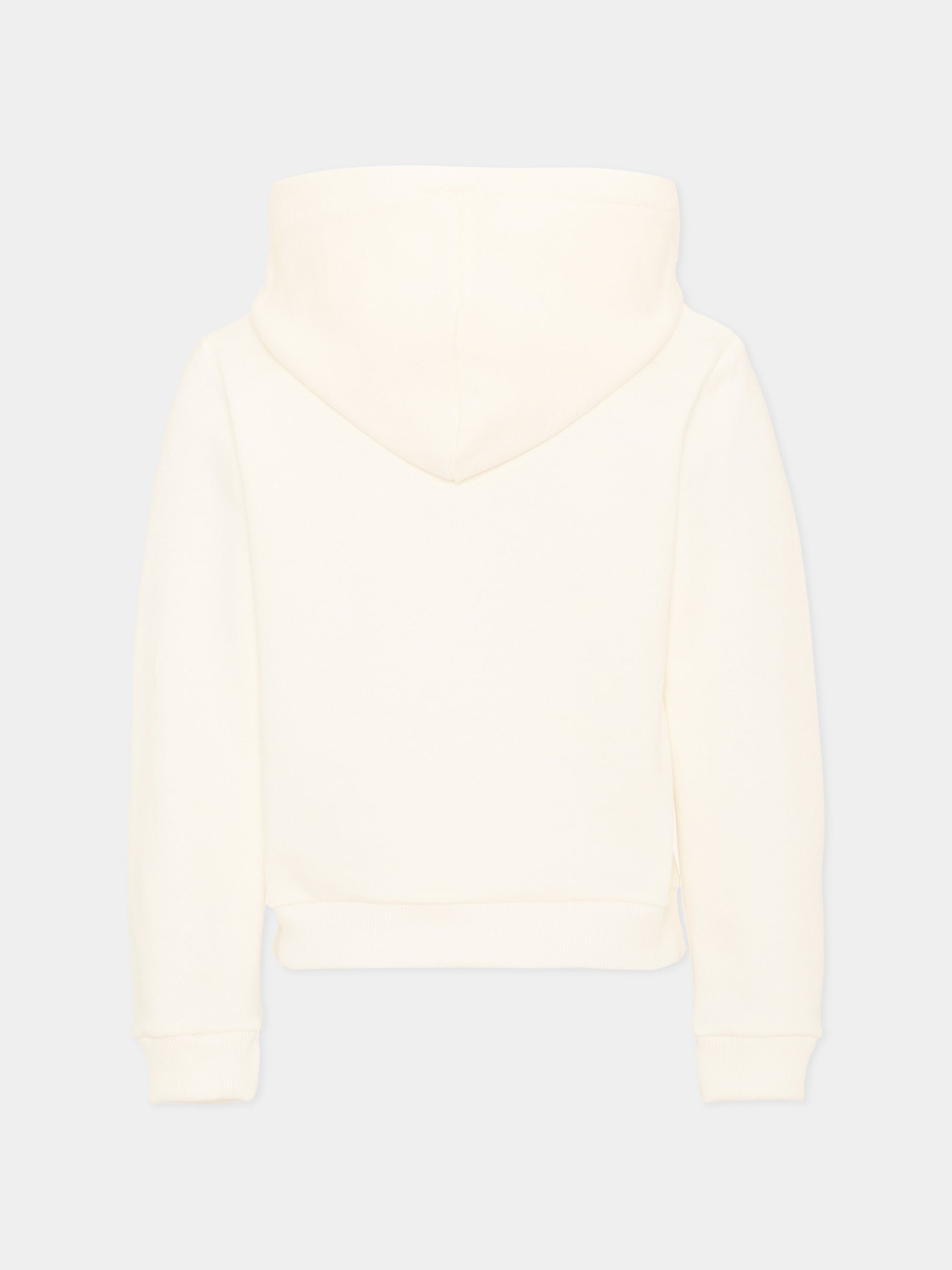Felpa con cappuccio avorio con stampa,Pescheria Mon Amour X Coccolebimbi,PMAK HD014 CRM