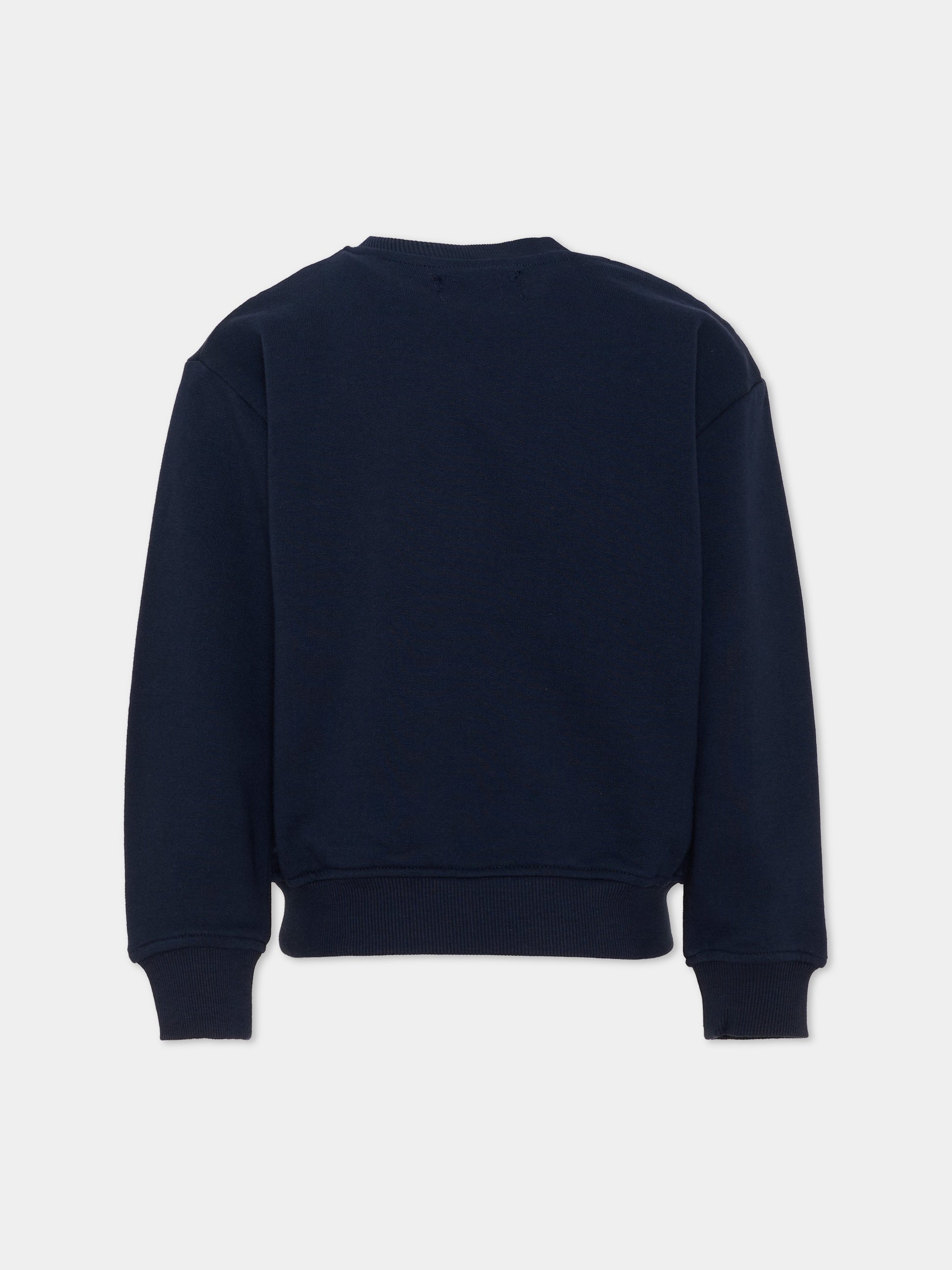 Felpa blu con tasca in denim,Roy Roger's Kids,R F100 00 3885