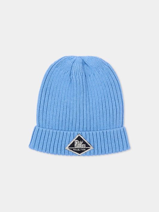 Cappello azzurro per bambino con logo,Roy Roger's Kids,R F122 00 3762