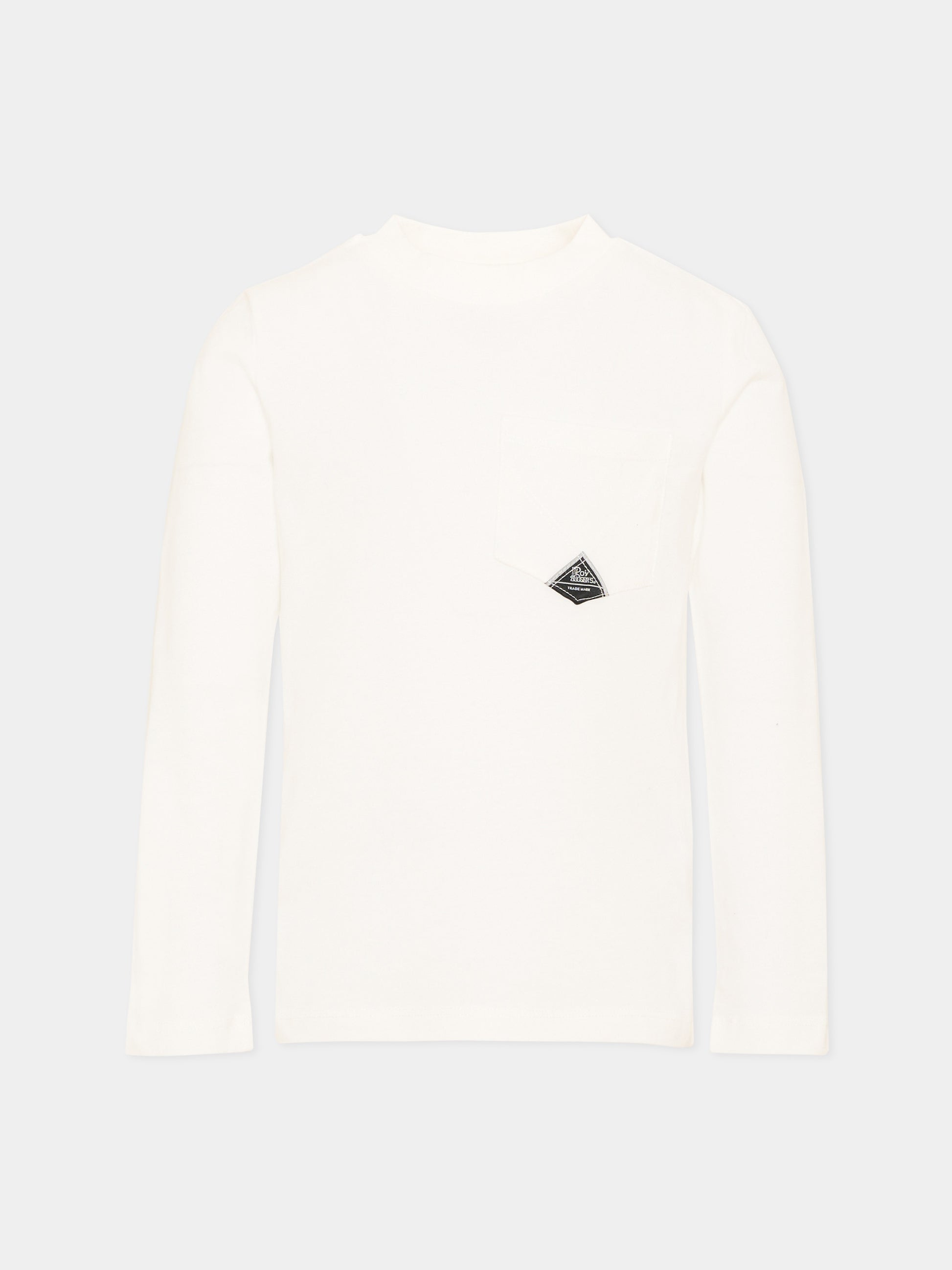 T-shirt a manica lunga bianca con logo,Roy Roger's Kids,R F127 00 0112