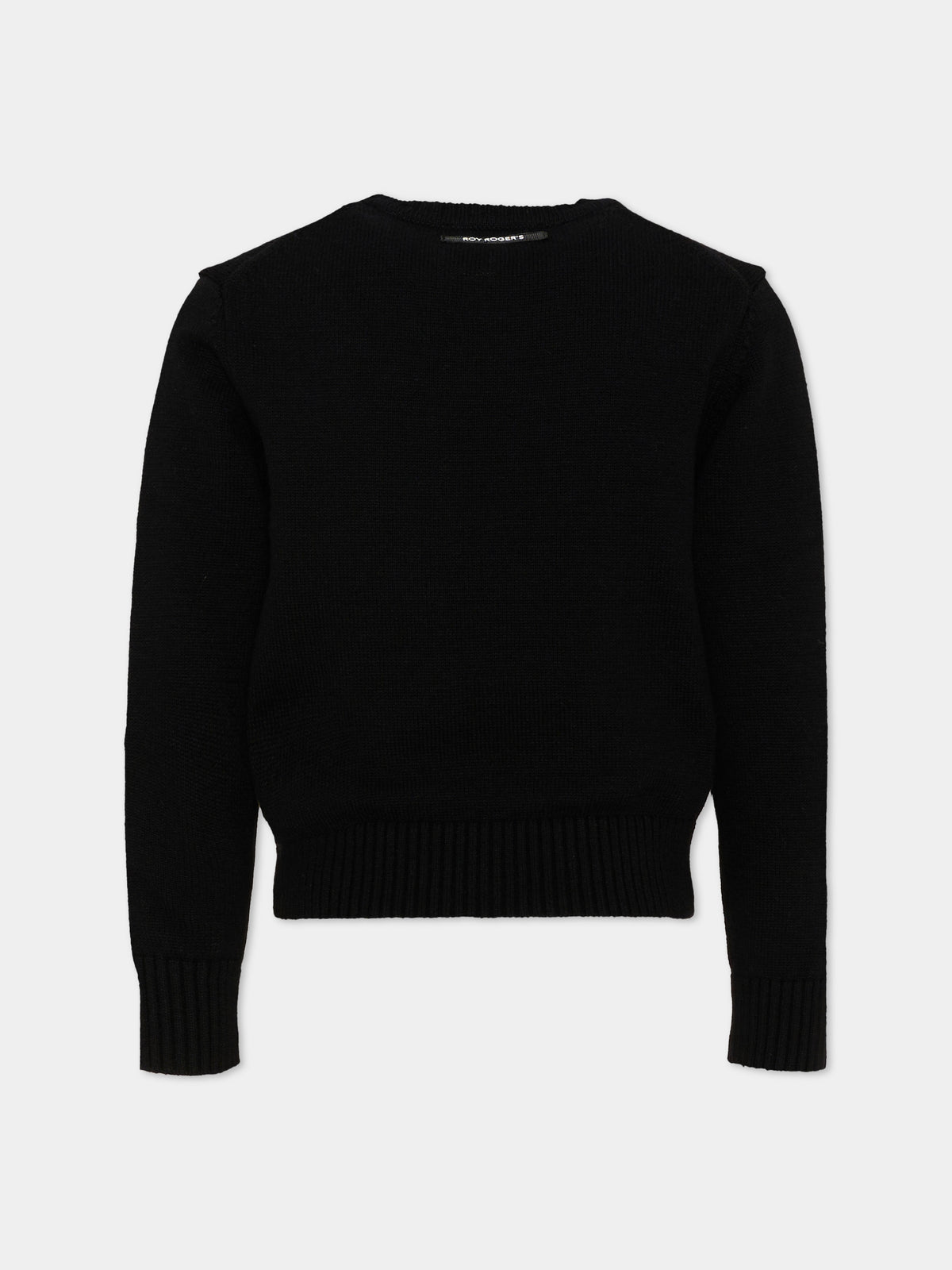 Maglione nero per bambino con logo,Roy Roger's Kids,R F169 00 0658