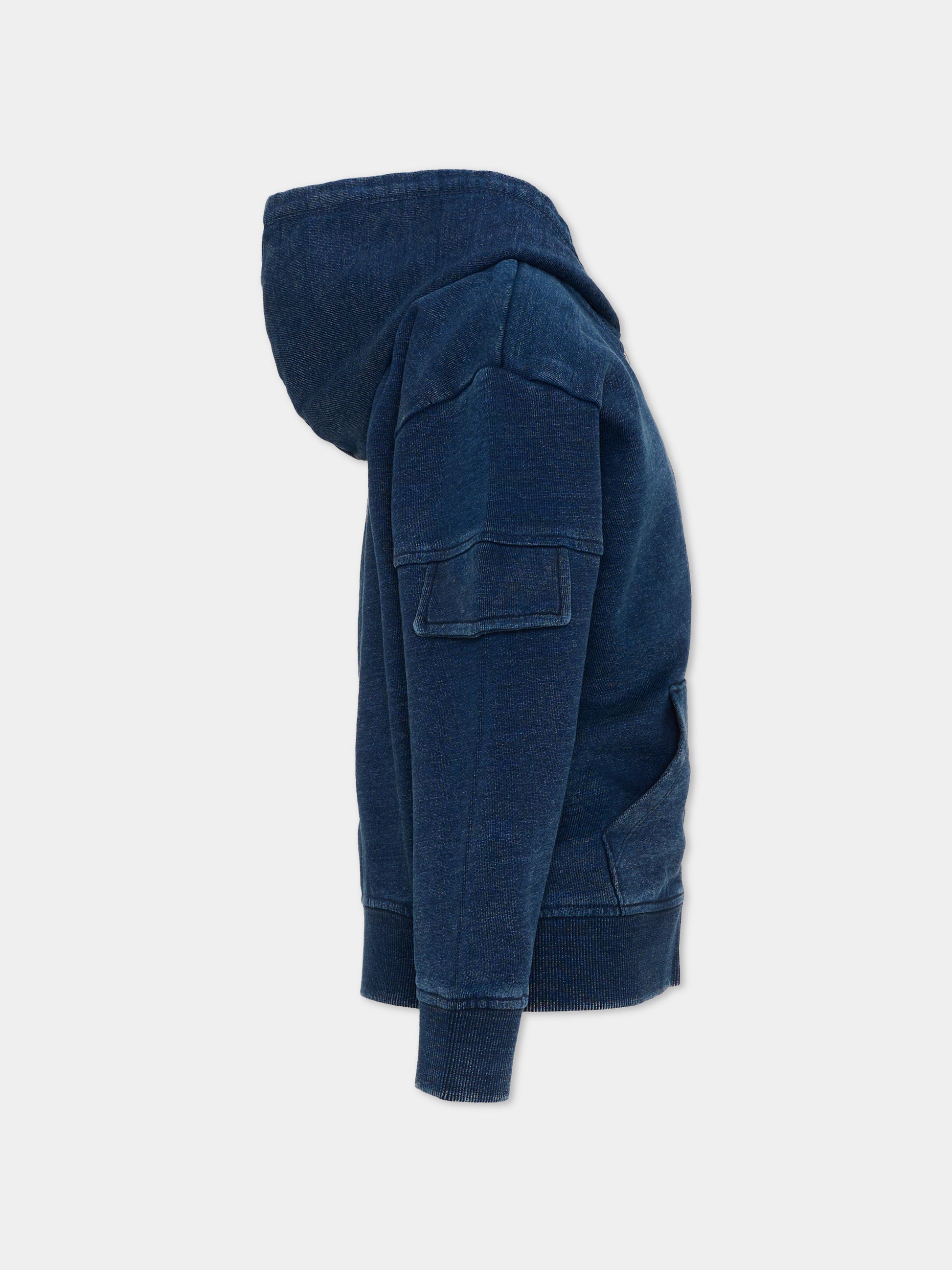 Felpa con cappuccio blu con zip,Roy Roger's Kids,R F102 00 7750