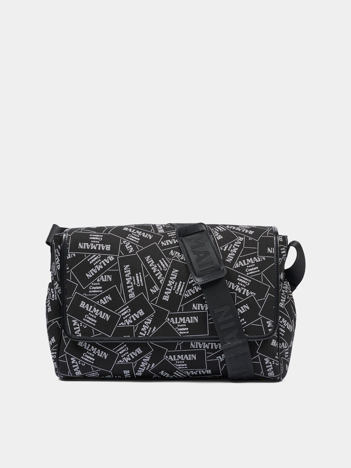Borsa mamma nera per neonati con logo,Balmain Kids,BX0578 Z3379 930BC