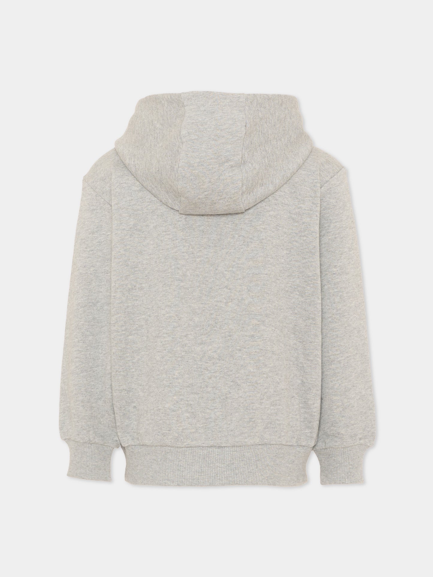 Felpa con cappuccio grigia per bambini con logo,Balmain Kids,BV4Q30 Z0114 809