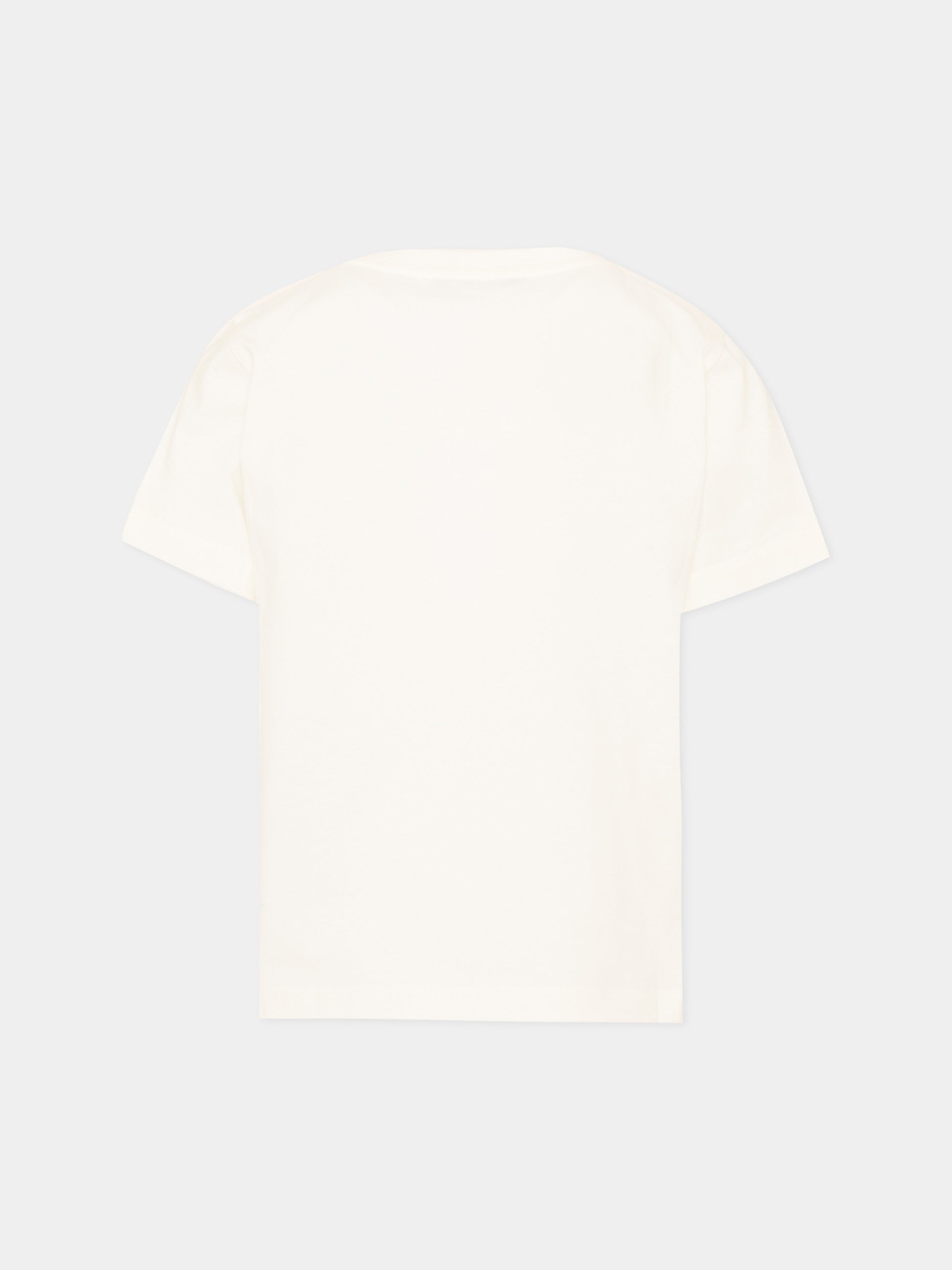 T-shirt avorio per bambini con logo,Balmain Kids,BV8P01 Z0057 102NE