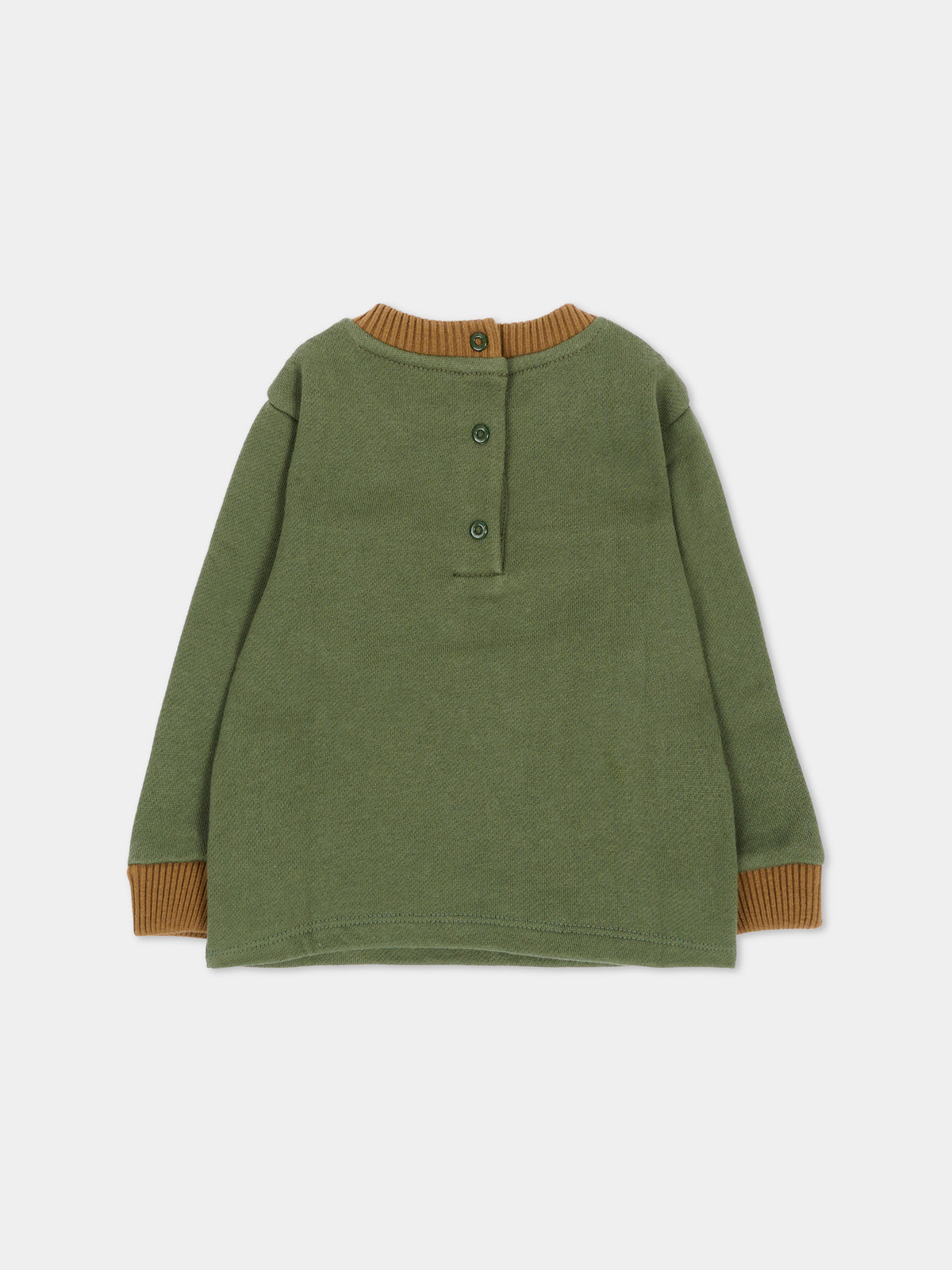 Felpa girocollo verde per neonati con logo,Etro,GV4530 Z2434 707