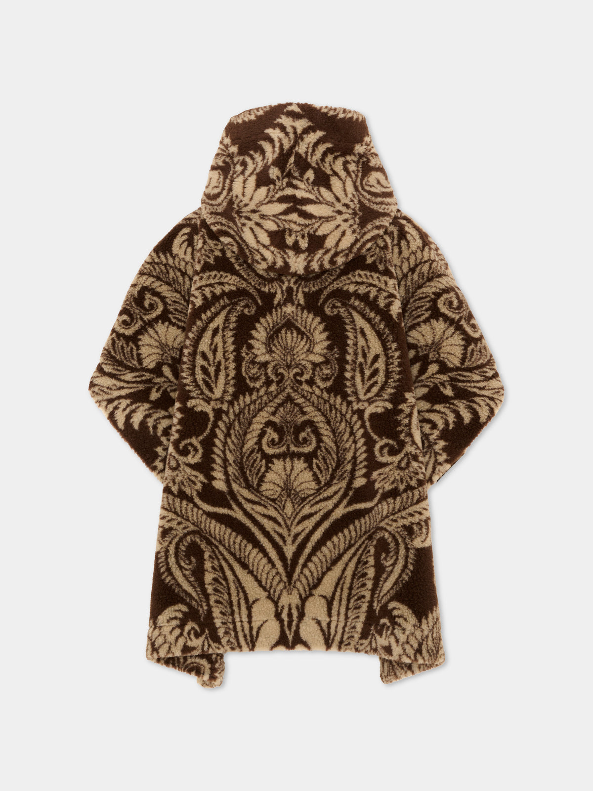 Cappa marrone per bambina con motivo paisley,Etro,GX2B07 U0219 322BG
