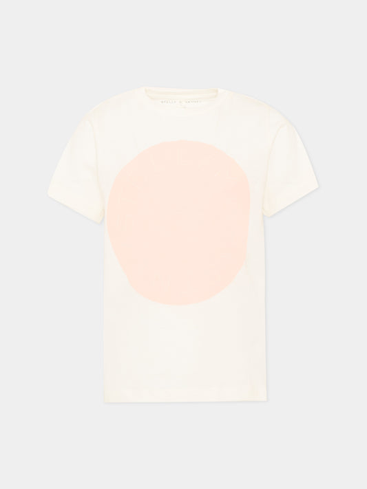 T-shirt avorio per bambina,Stella Mccartney Kids,TV8D51 Z0434 101