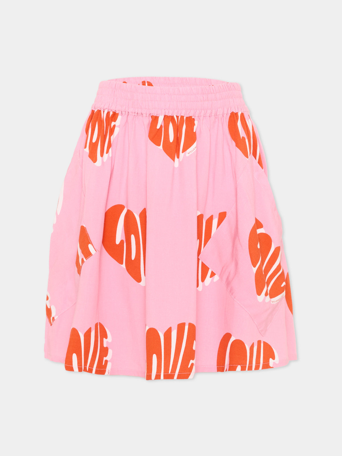 Gonna rosa per bambina con cuori,Stella Mccartney Kids,TX7A91 Z3067 51MMC