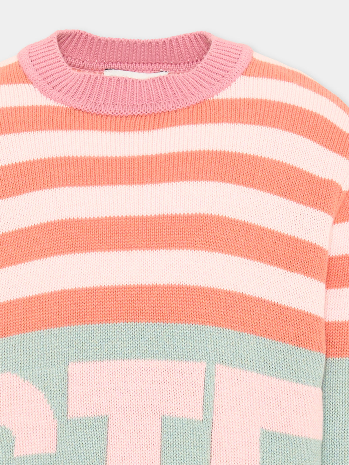 Maglione multicolor per bambina a righe,Stella Mccartney Kids,TX9A50 Z1528 999