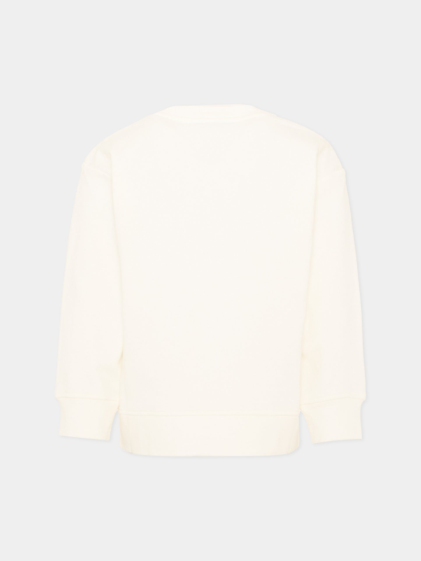 Felpa girocollo avorio per bambina con logo,Stella Mccartney Kids,TV4P30 Z0453 101