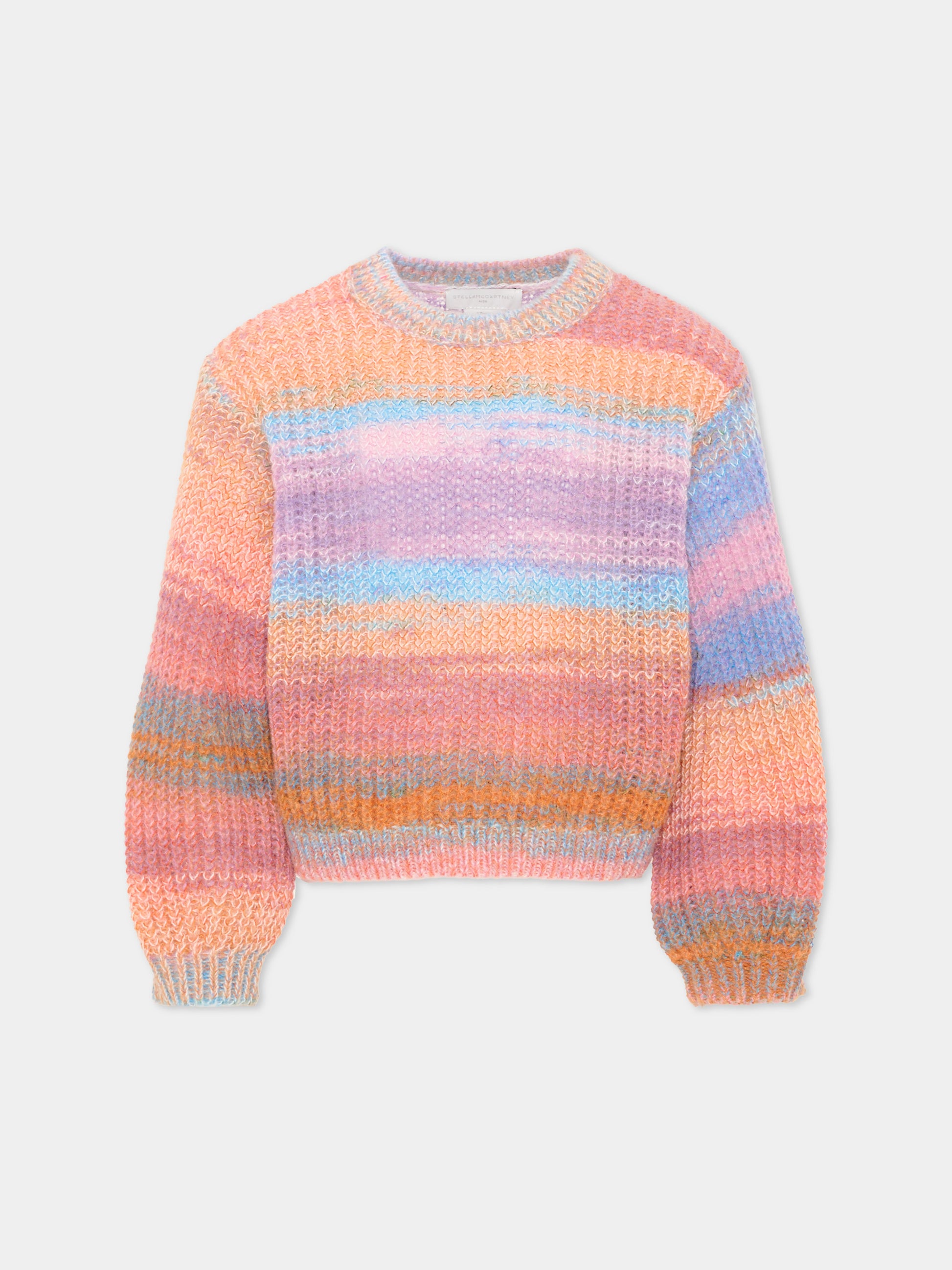Maglione multicolor per bambina a righe,Stella Mccartney Kids,TX9B20 Z1529 999