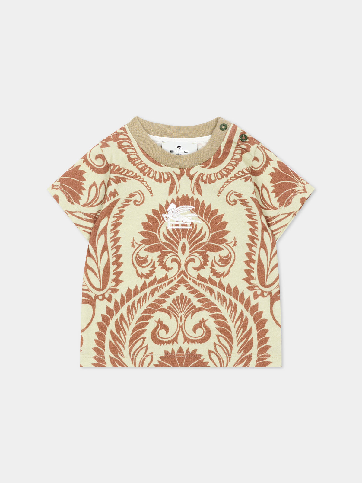 T-shirt a manica corta verde per neonato,Etro,GW8501 Z2081 213