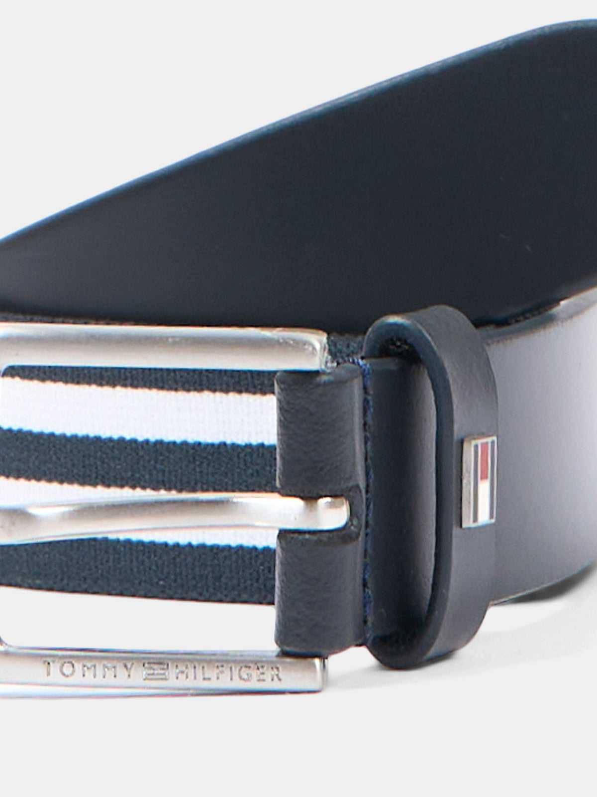 Cintura blu per bambino a righe,Tommy Hilfiger Junior,AU0AU01986 DW6