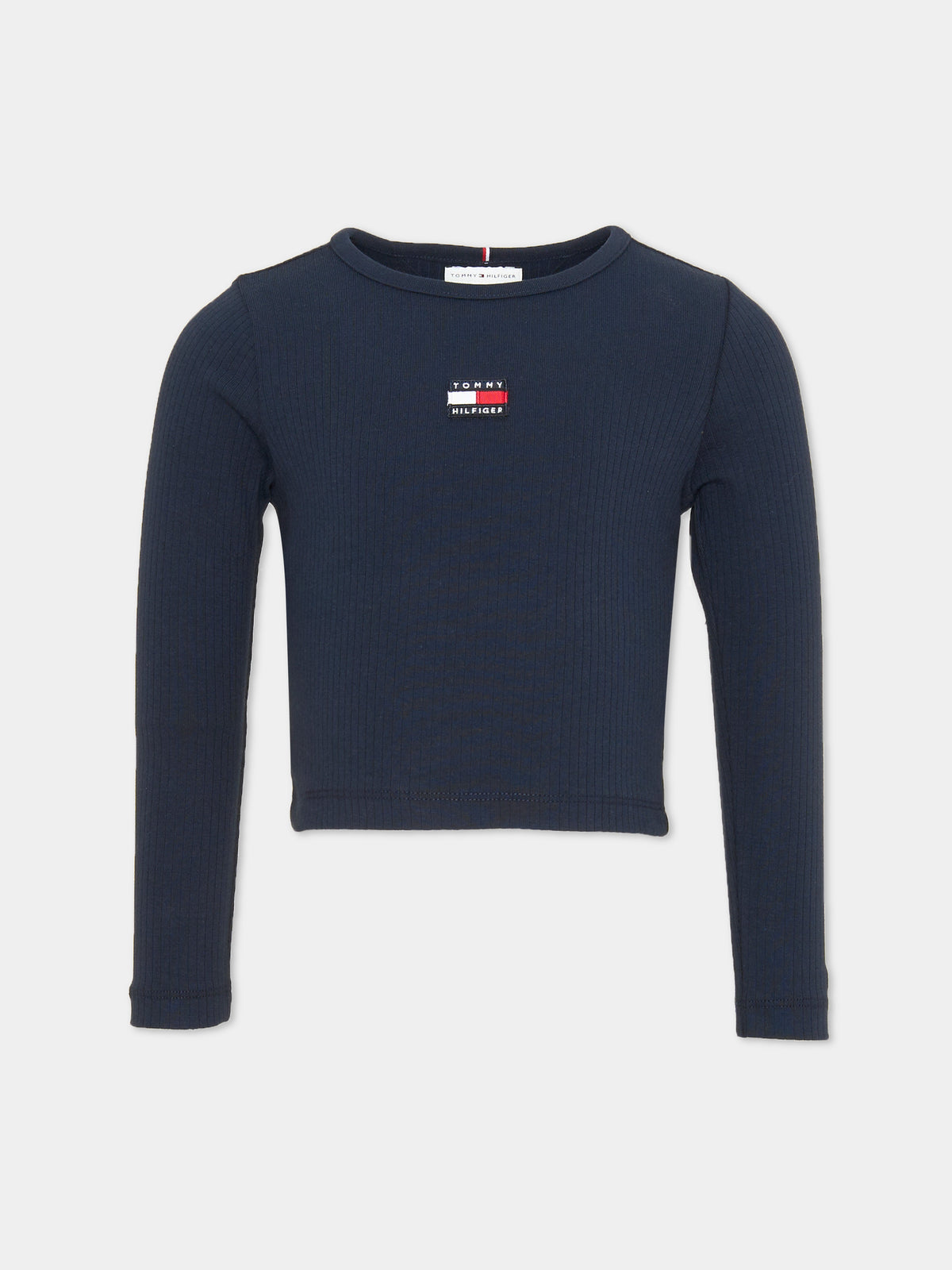Maglione blu per bambina con logo,Tommy Hilfiger Junior,KG0KG09065 C1G
