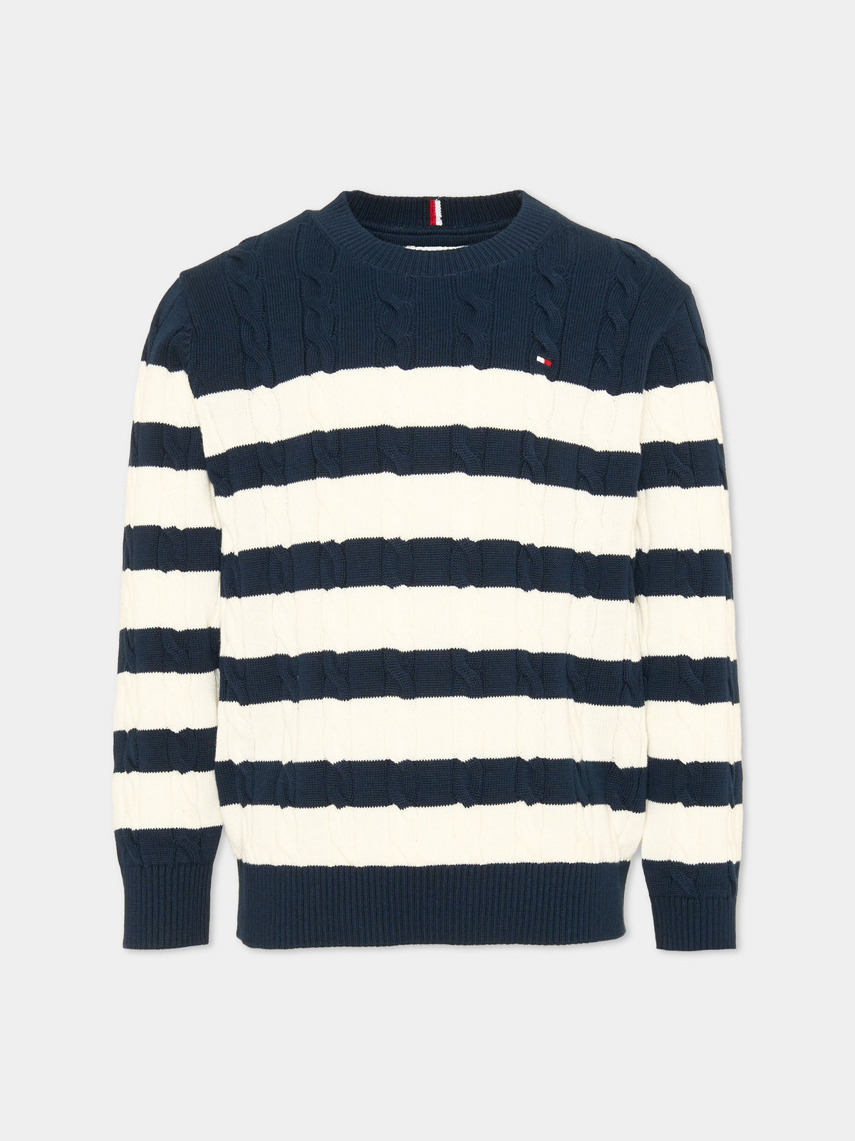 Maglione multicolor per bambino a righe,Tommy Hilfiger Junior,KB0KB09753 0A4