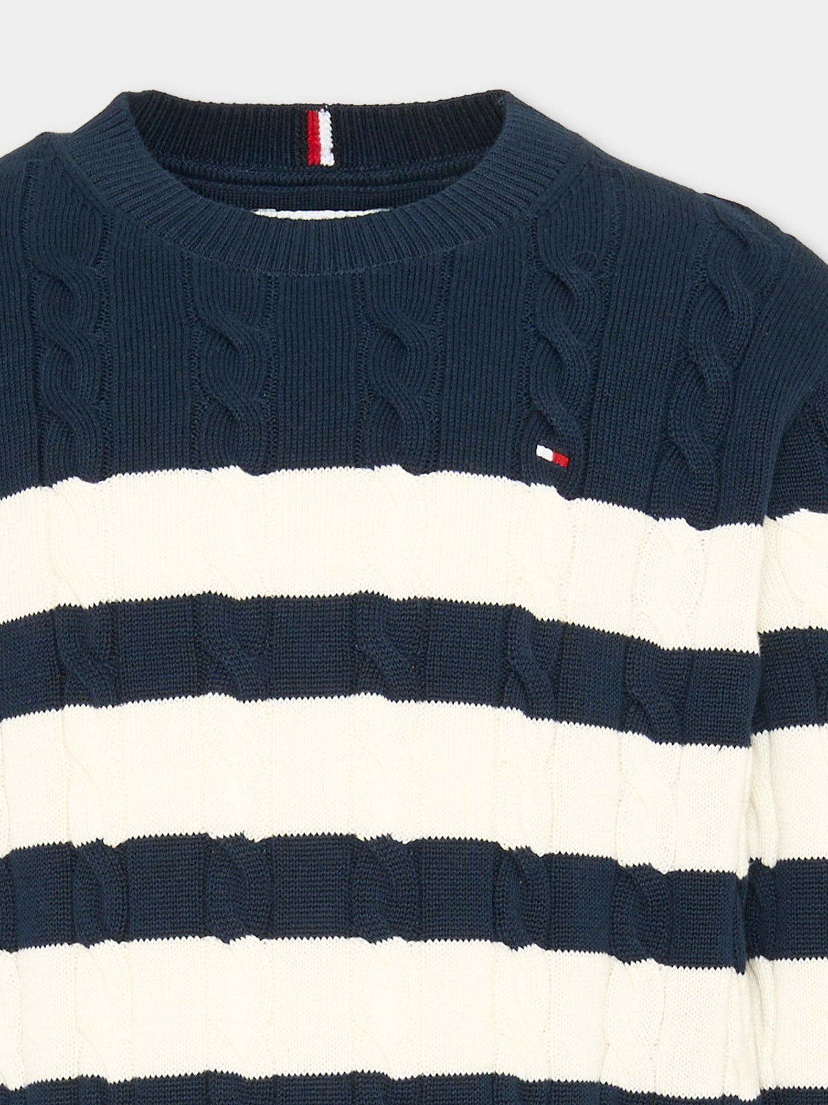Maglione multicolor per bambino a righe,Tommy Hilfiger Junior,KB0KB09753 0A4