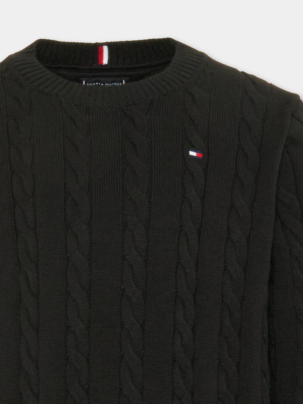 Maglione nero per bambini,Tommy Hilfiger Junior,KB0KB09753 BDS