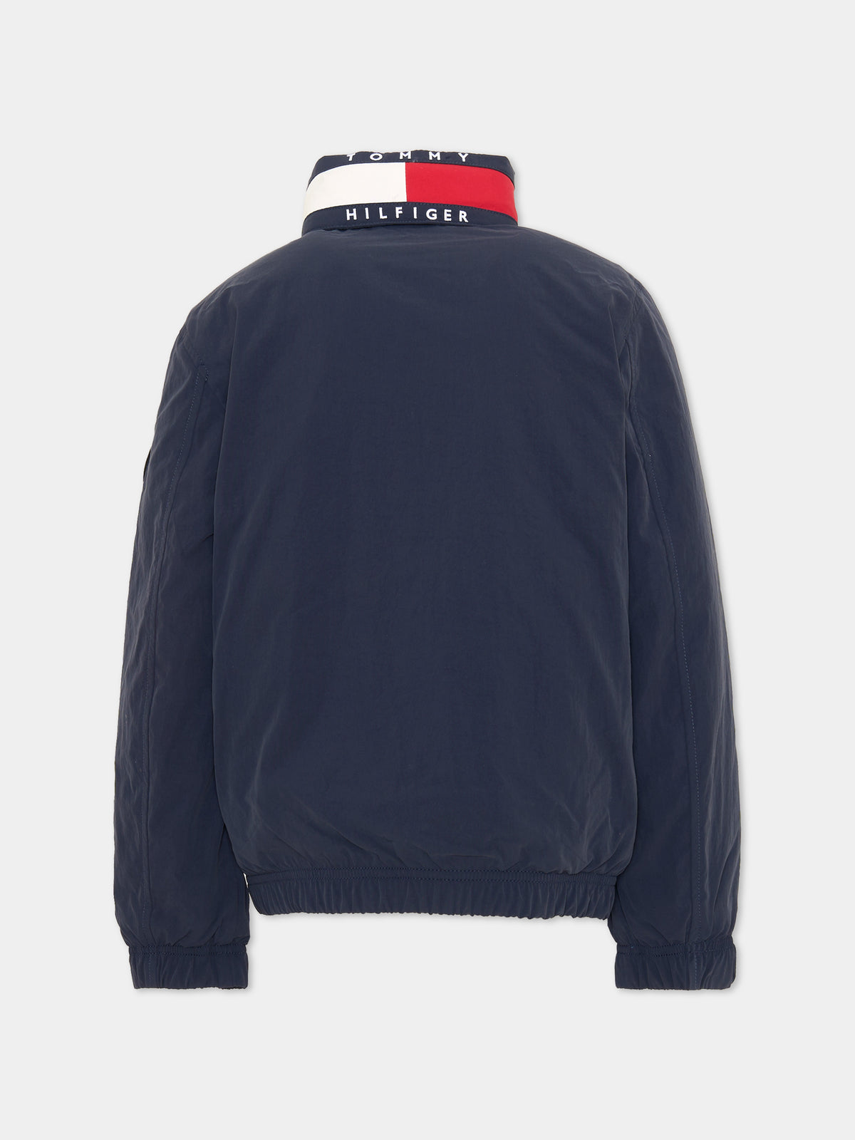 Bomber blu per bambino con logo,Tommy Hilfiger Junior,KB0KB10451 C1G
