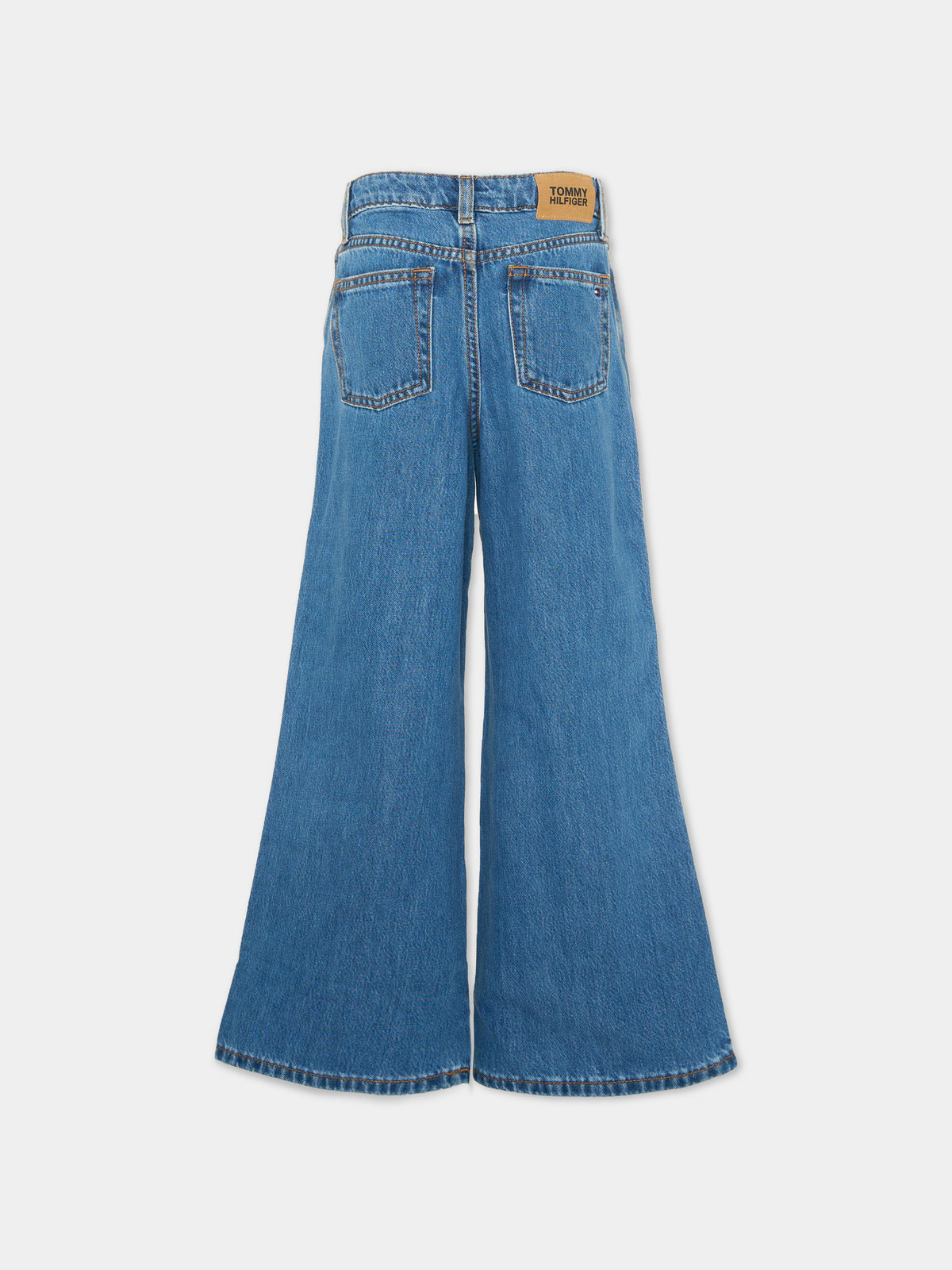 Jeans denim per bambina svasati,Tommy Hilfiger Junior,KG0KG09421 1A4