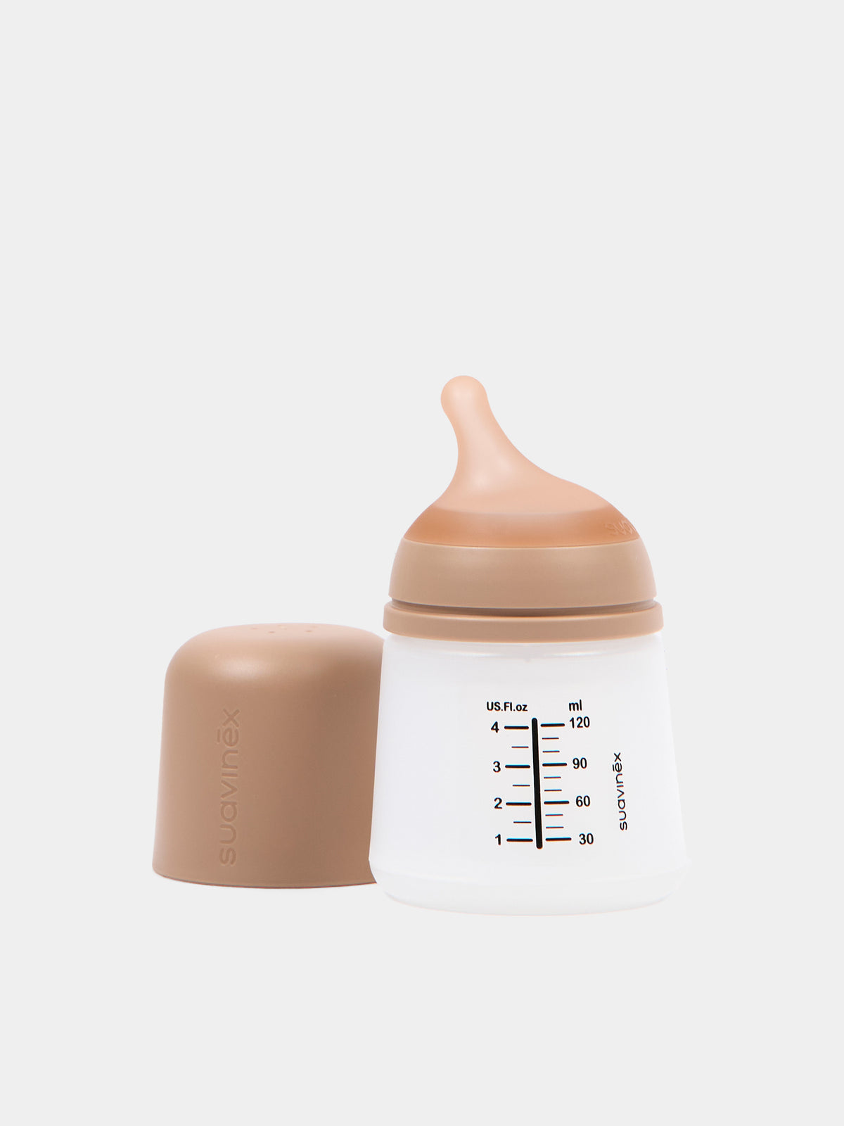 Biberon ZERØ.ZERØ Anticolica Flusso adattabile 120 ml marrone per neonati,Suavinex,309534