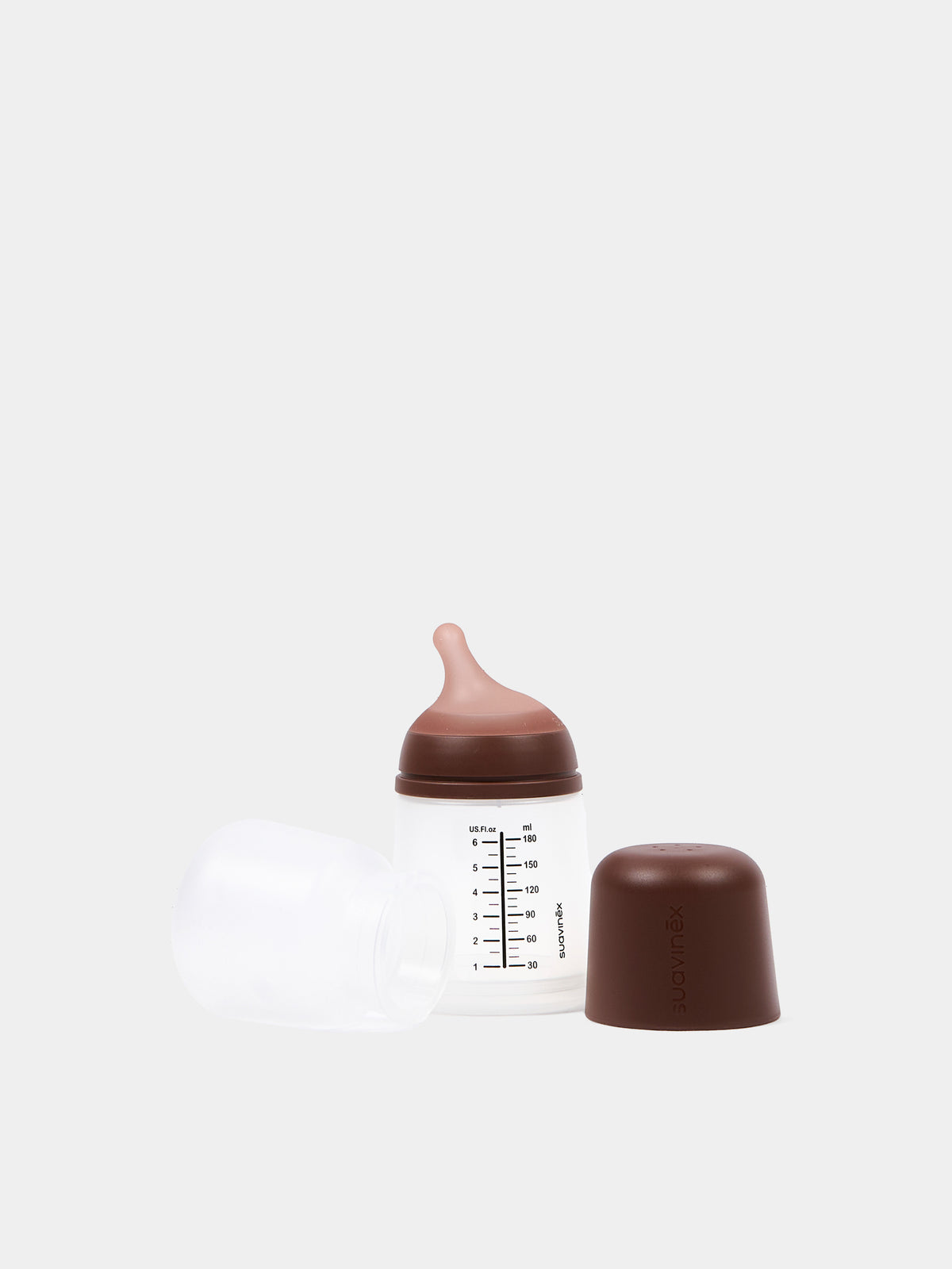 ZERO.ZERO Anti-Colic Bottle Adjustable Flow 180 ml Brown for Newborns
