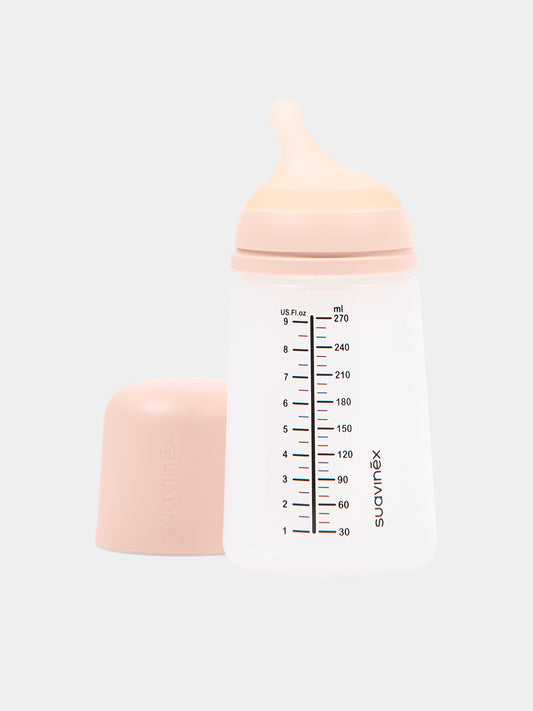 ZERO.ZERO Anti-Colic Bottle Medium Flow 270 ml beige for Newborns