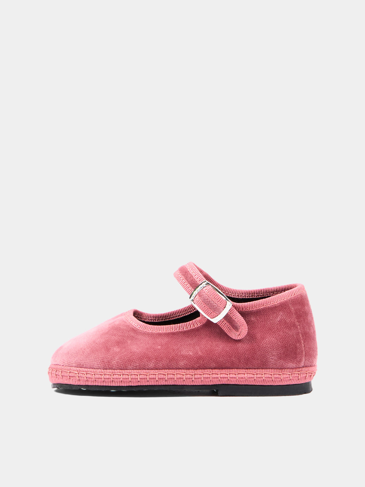 Ballerine rosa Baby Maryjane Velvet per bambina,Sciuscià,BABY MARYJANE VELVET PINK