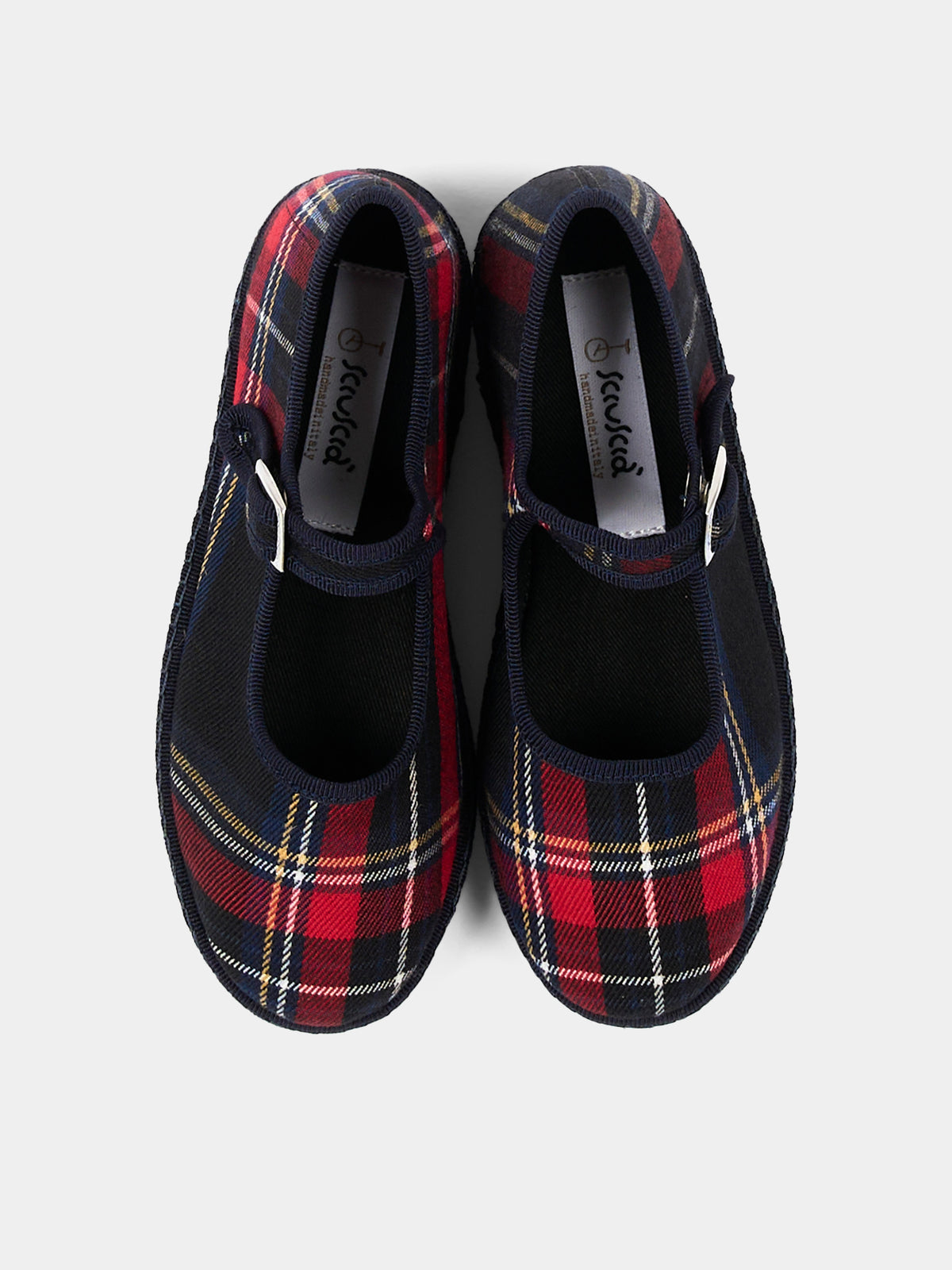 Ballerine blu Baby Maryjane Tartan per bambina,Sciuscià,BABY MARYJANE TARTAN BLUE