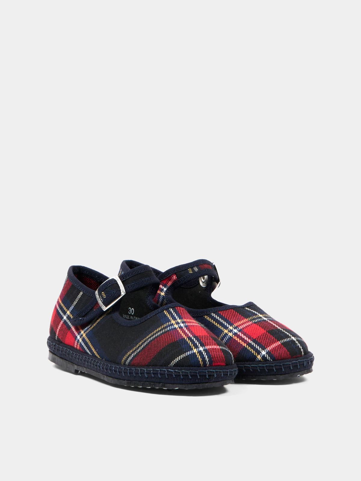 Ballerine blu Baby Maryjane Tartan per bambina,Sciuscià,BABY MARYJANE TARTAN BLUE