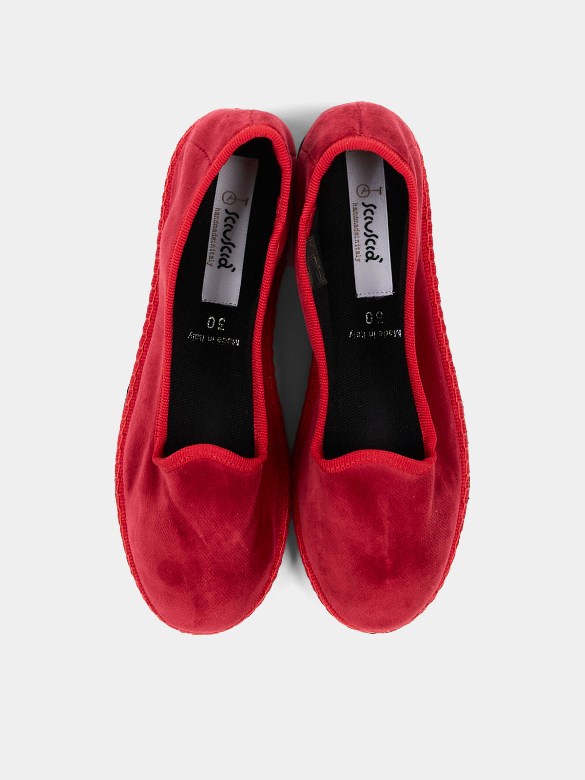 Mocassini rosso Baby Tragara Velvet per bambini,Sciuscià,BABY TRAGARA VELEVET DARK RED
