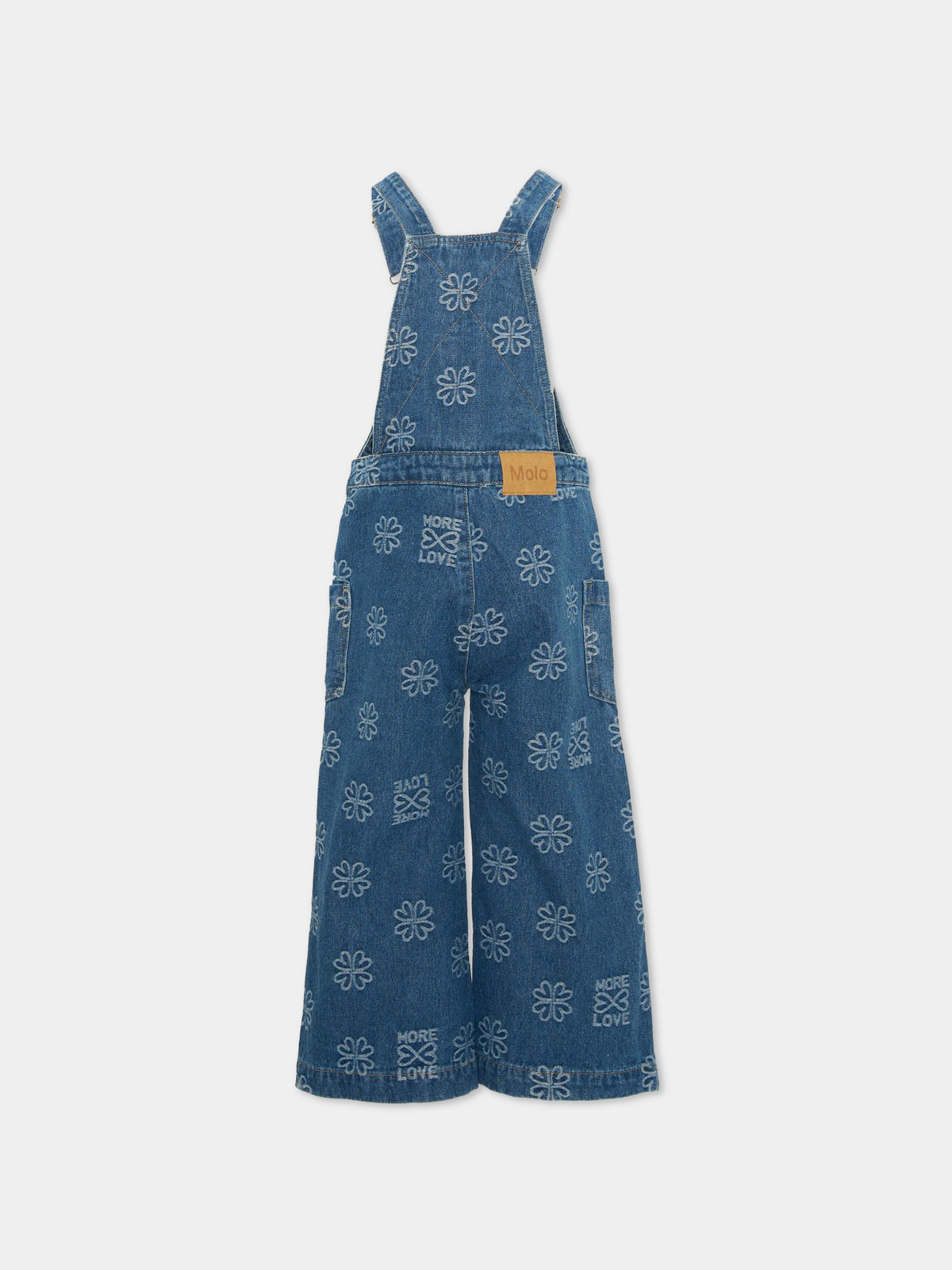 Salopette denim Amber con fiori per bambini,Molo,2S24I301 9012
