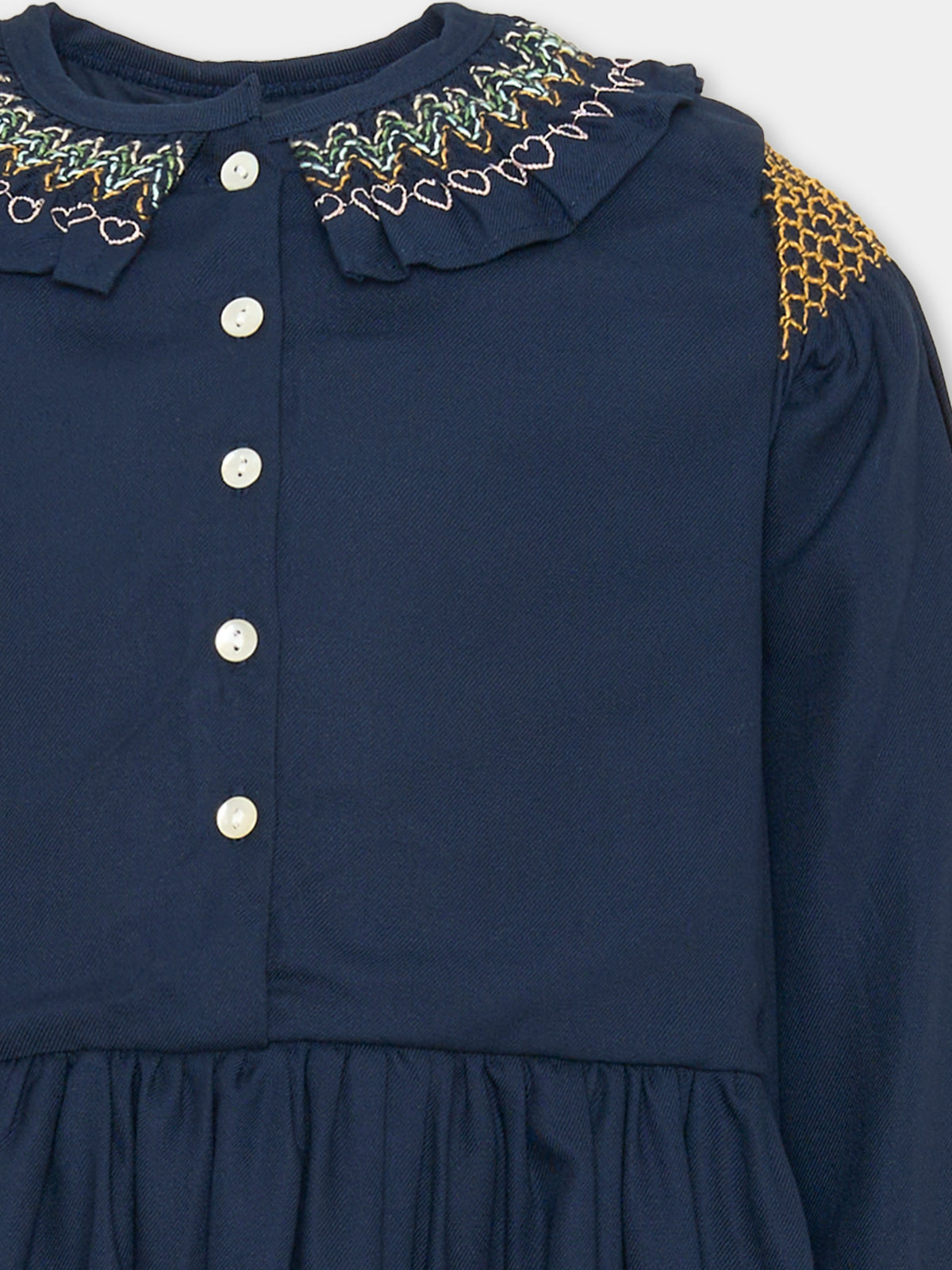Vestito a manica lunga blu per bambina Cyrille,Molo,2W25E208 8552