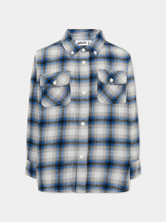 Camicia a manica lunga per bambino Rozzy a quadri,Molo,1W25C202 5545