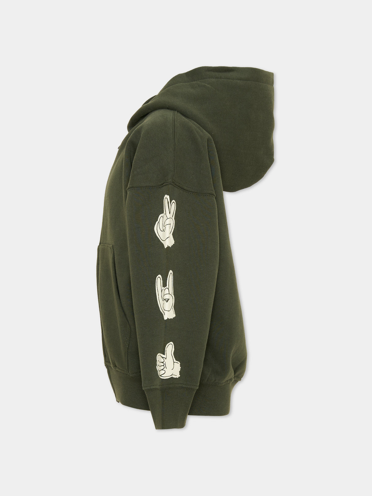 Felpa con cappuccio verde Marley per bambino,Molo,1W25J302 9678