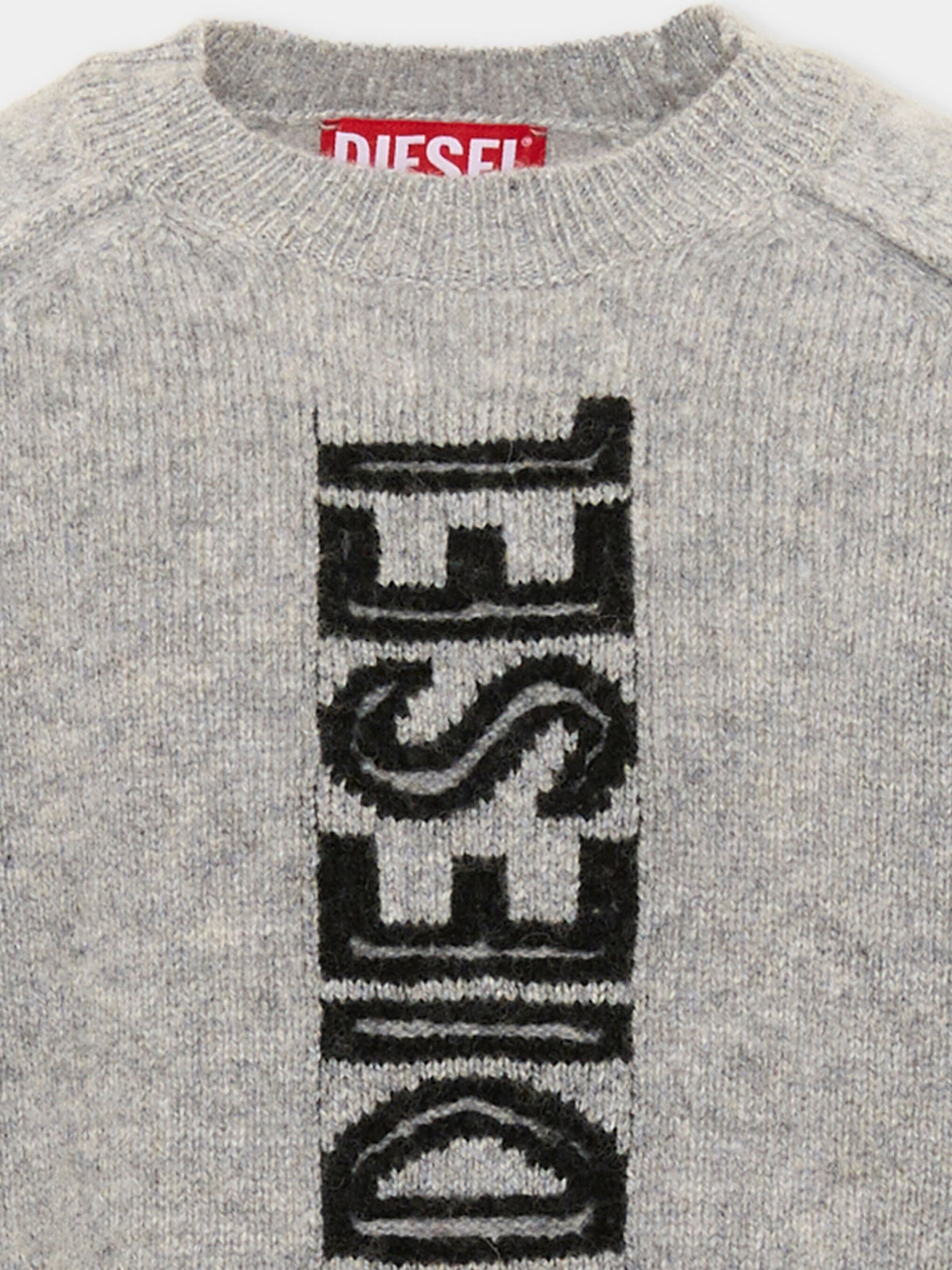 Maglione grigio per bambini con logo,Diesel,J02072 0EKAS K963