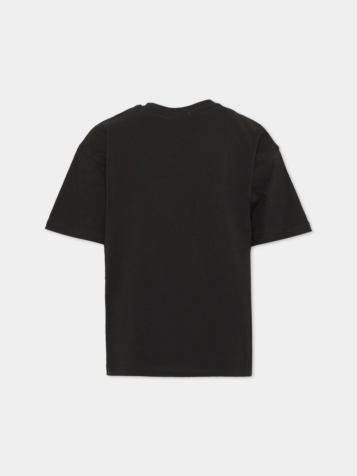 T-shirt a manica corta nera per bambino con logo,Diesel,J02477 KYAUN K900
