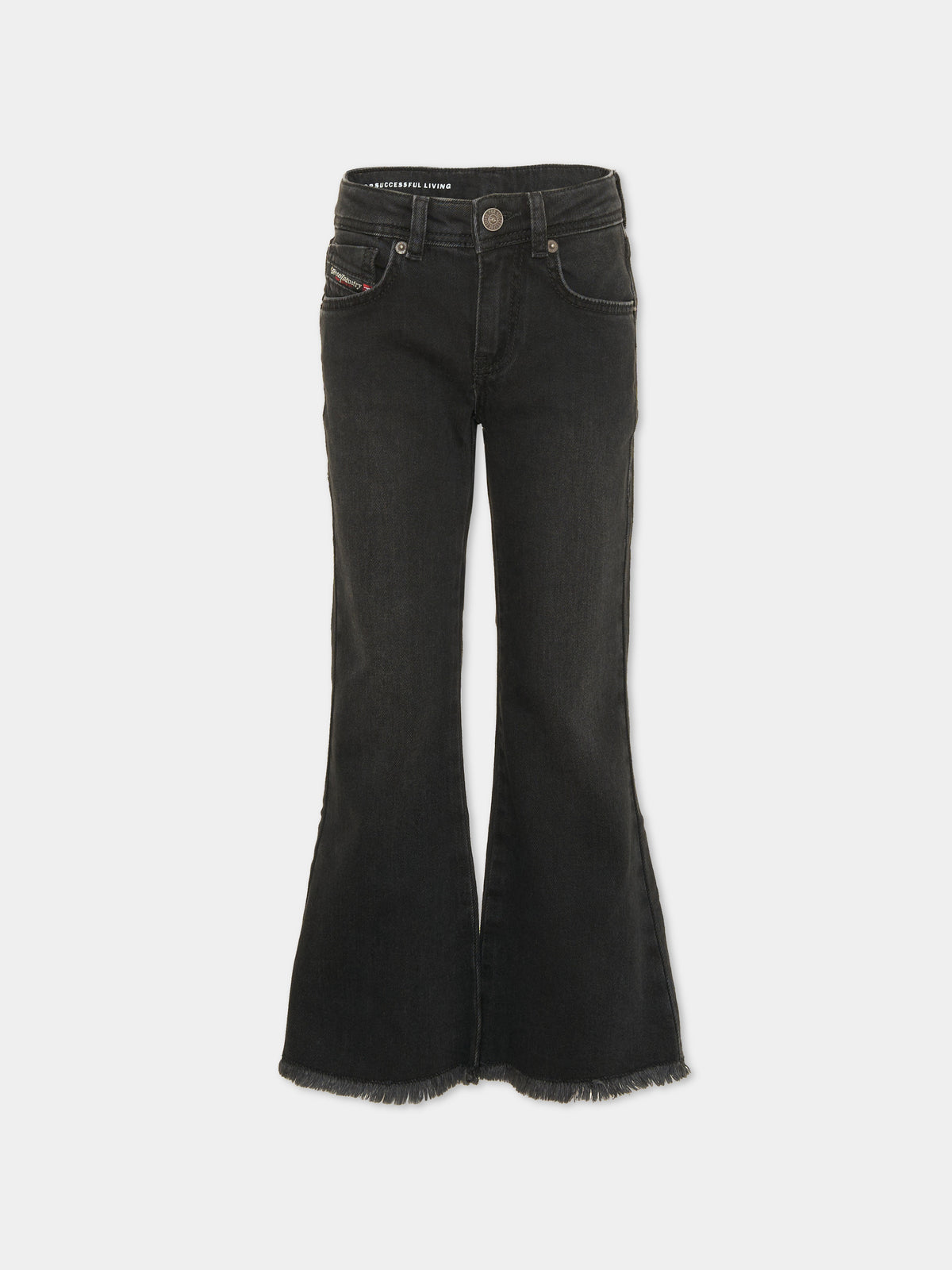 Jeans nero per bambina svasato,Diesel,J02508 KXBMV K02