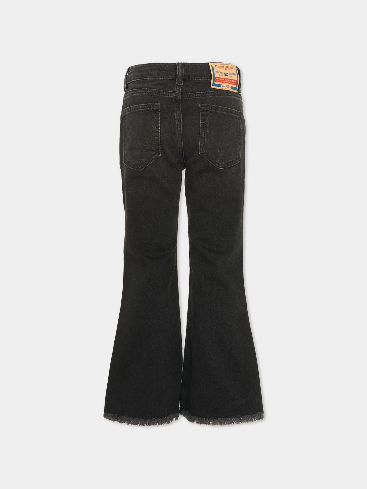 Jeans nero per bambina svasato,Diesel,J02508 KXBMV K02